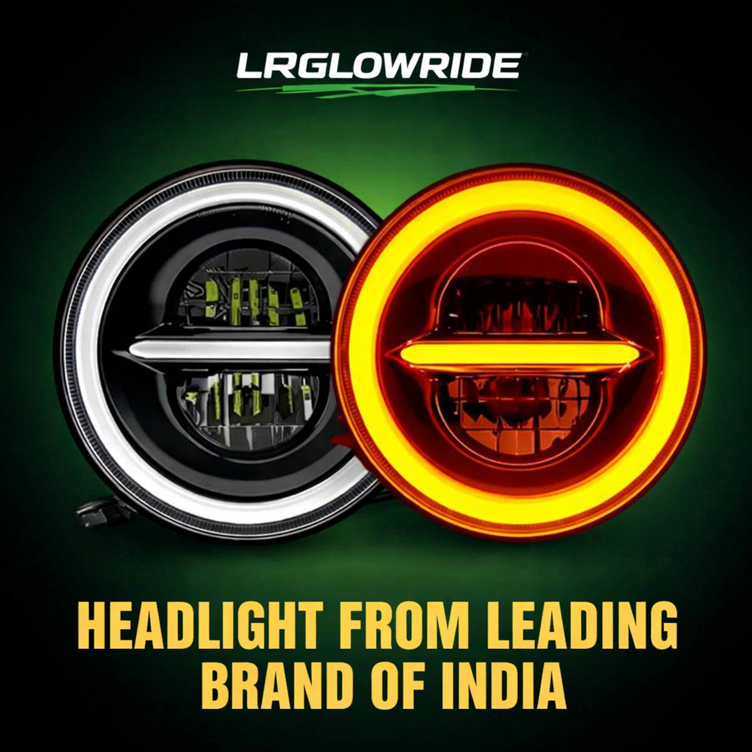LRGLOWRIDE LED Headlight for Royal Enfield, Mahindra Bullet - Image 2
