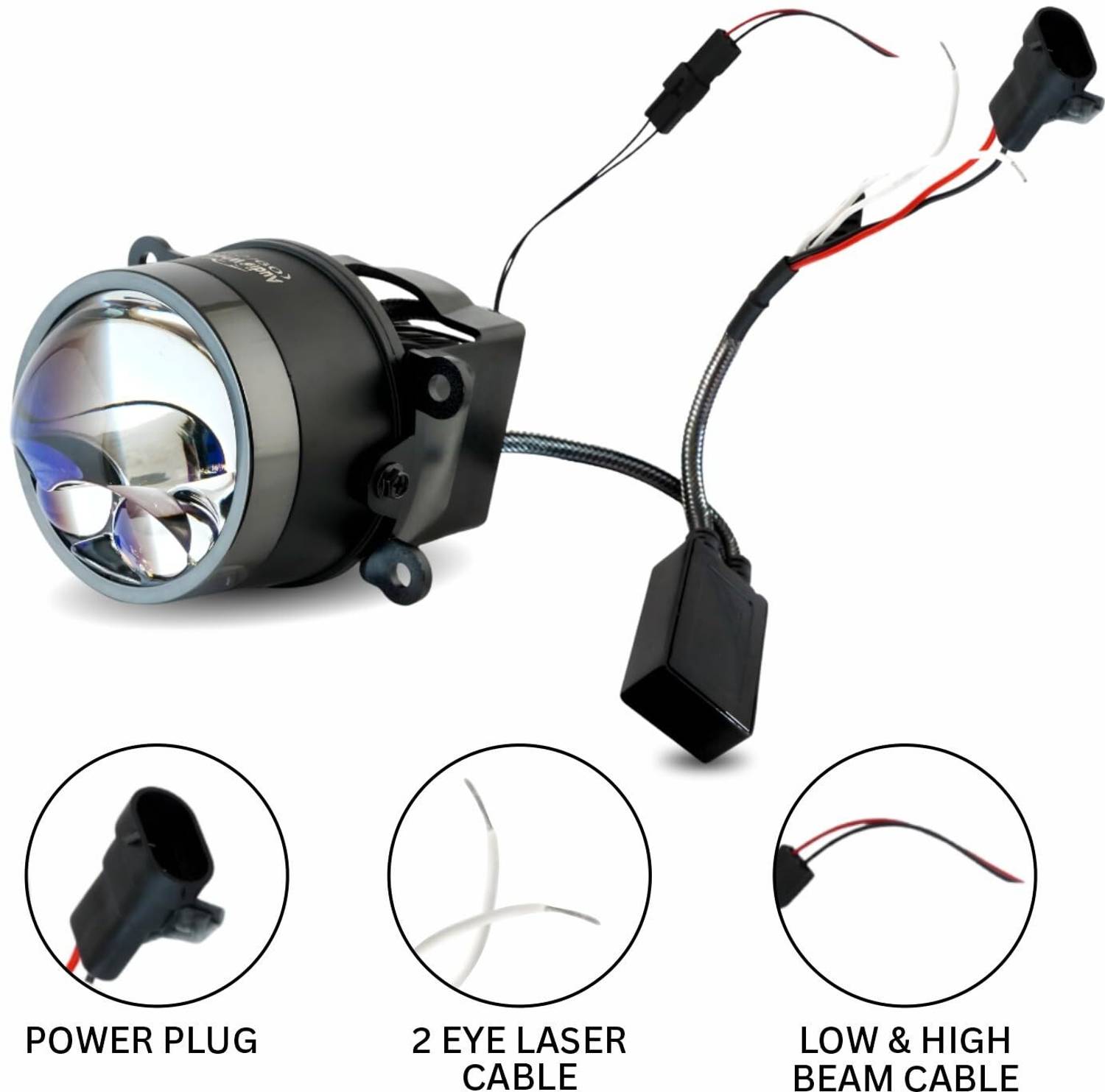 Audio Wheels LED Headlight for Universal Car - Image 2