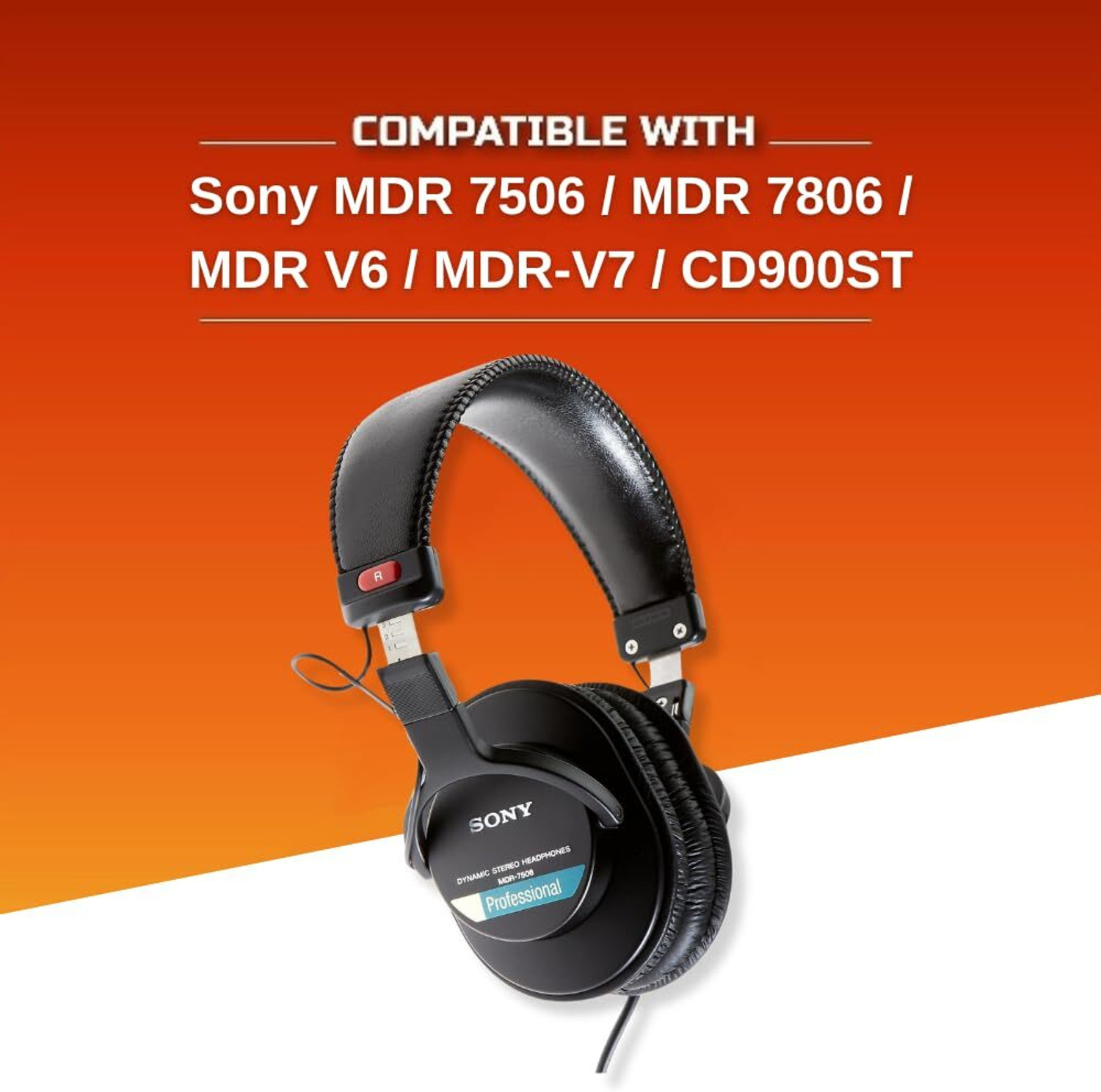 Image of Crysendo Headphone Cushion Compatible with Sony MDR 7506 Earpads Over The Ear Headphone Cushion