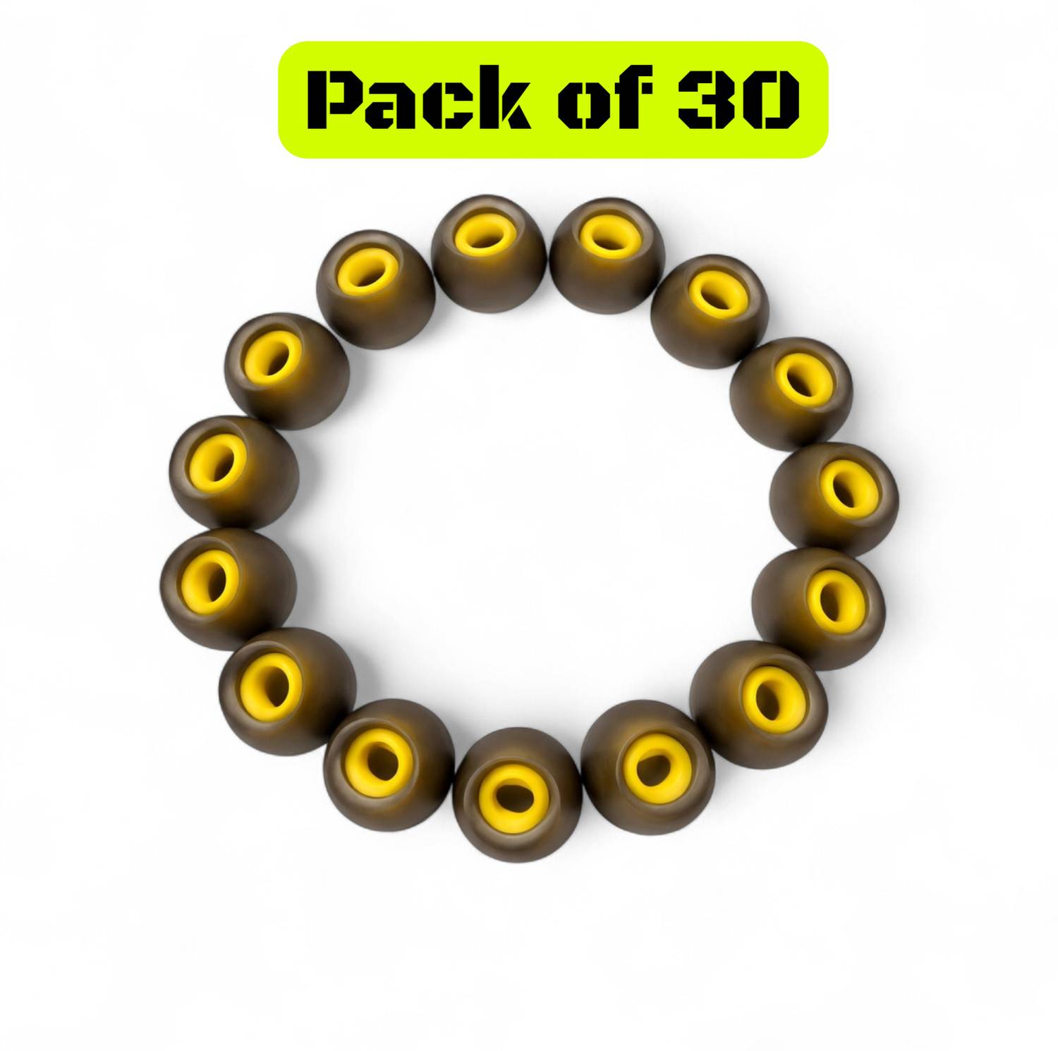 Auronix Premium Soft Silicone Earphone Earbuds Replacement Tips 30 Pieces - (15 Pairs) In The Ear Headphone Cushion