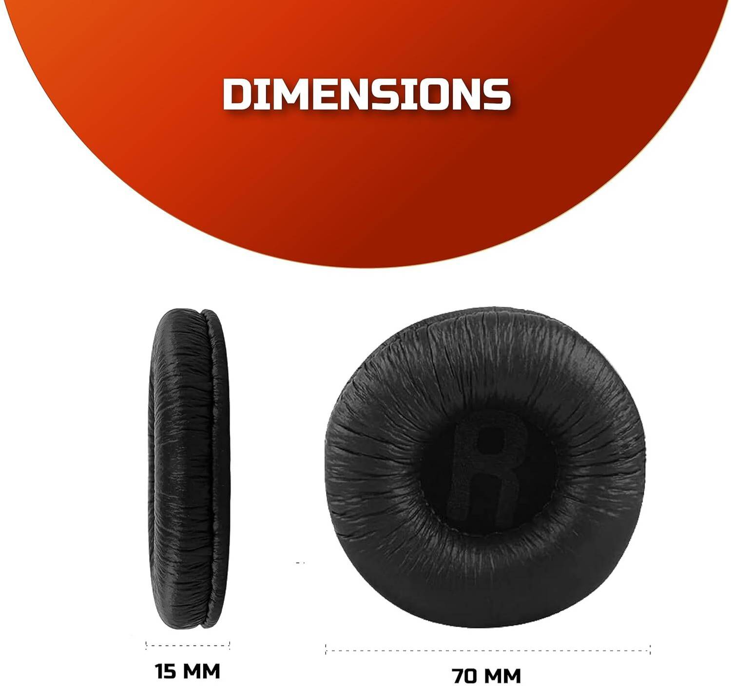 Crysendo 70mm Frog Leather Cushion for JBL Infinity Glide 500 - Image 2