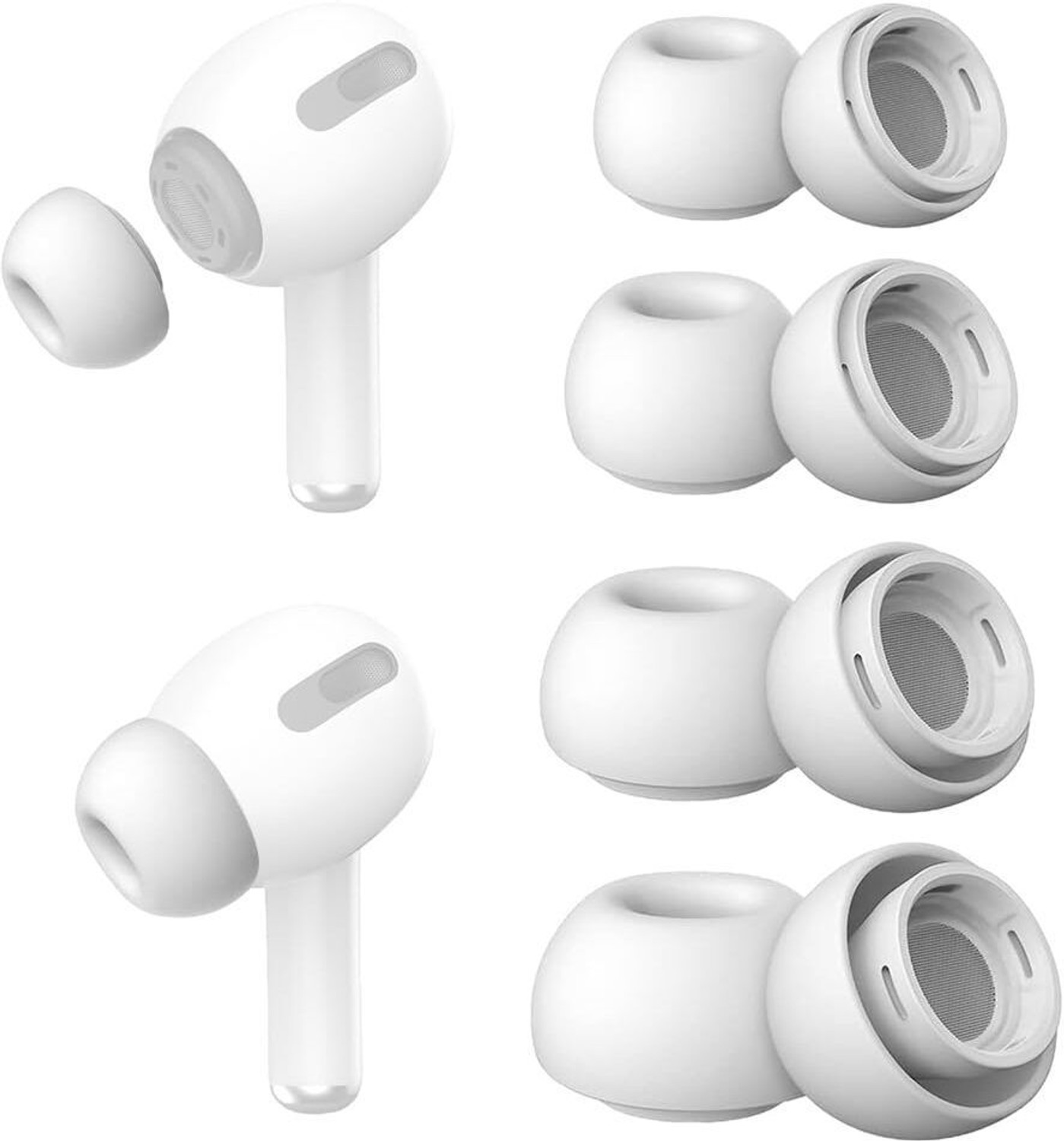Image of Zomei Silicone Ear Tips Set for Air Pods Multiple Sizes In The Ear Headphone Cushion