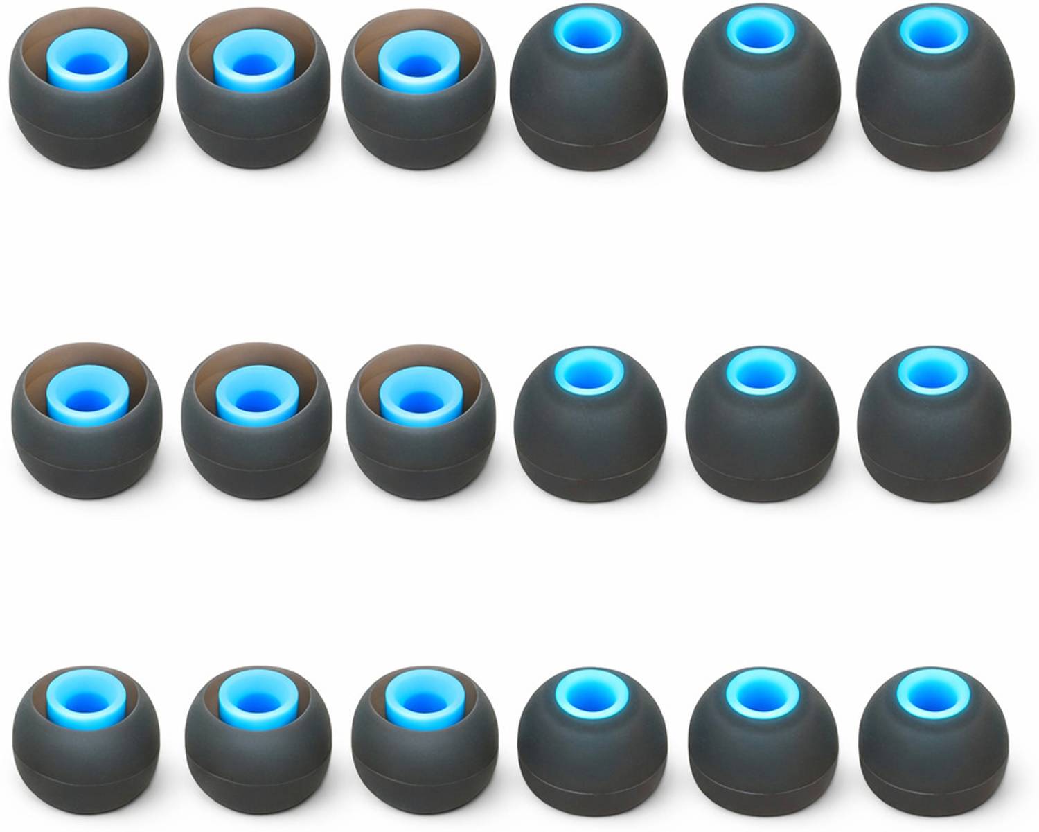 Auronix Premium Soft Silicone Earphone Earbuds Replacement Tips 30 Pieces (15 Pairs) In The Ear Headphone Cushion