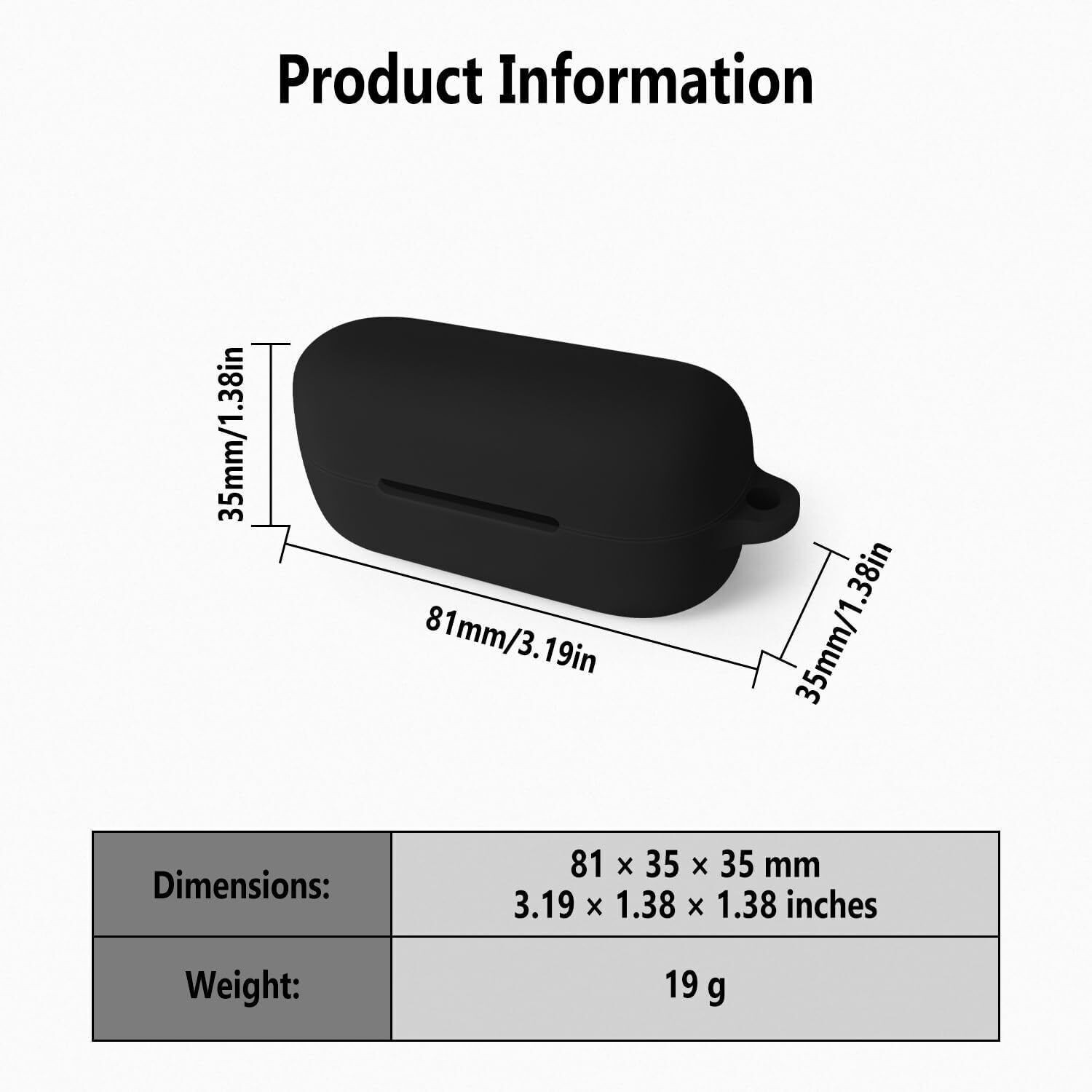 Image of WELFO Silicone Press and Release Earbuds Case For Sony Wf-C510 (Case Cover for Sonyy Wf-C510 Black)