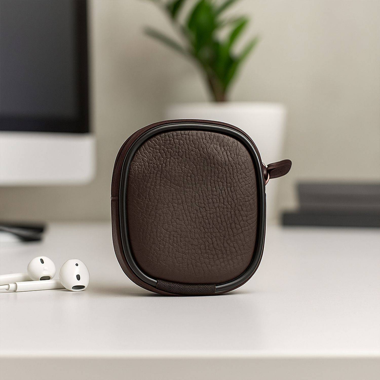 HICLE Leather Zipper Earbuds Case, Universal Fit - Image 3