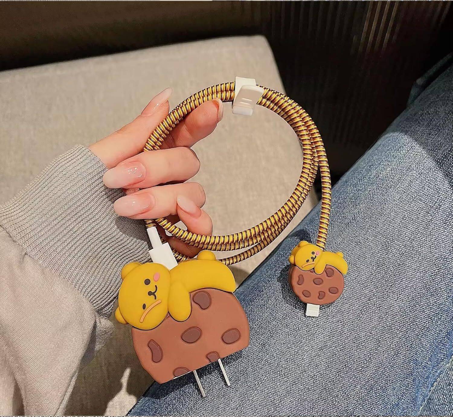 Setster Silicone Press Stud Headphone Case For Charger case 18w and 20w iPhone 11 12 13 14 15 16 Pro Max