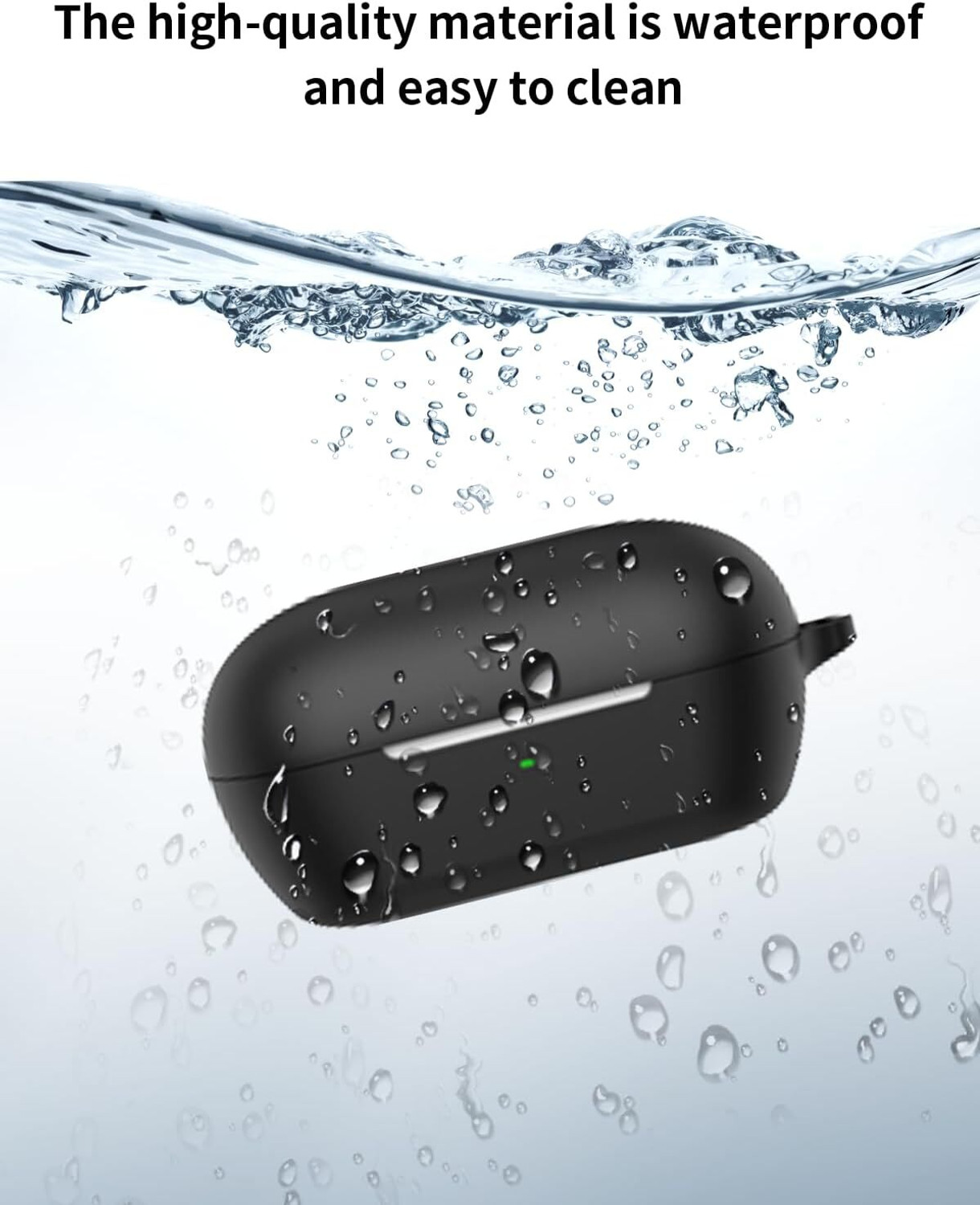Image of Leiox Silicone Press and Release Earbuds Case For Sony WF-C710N | C710NSA Case (Black)