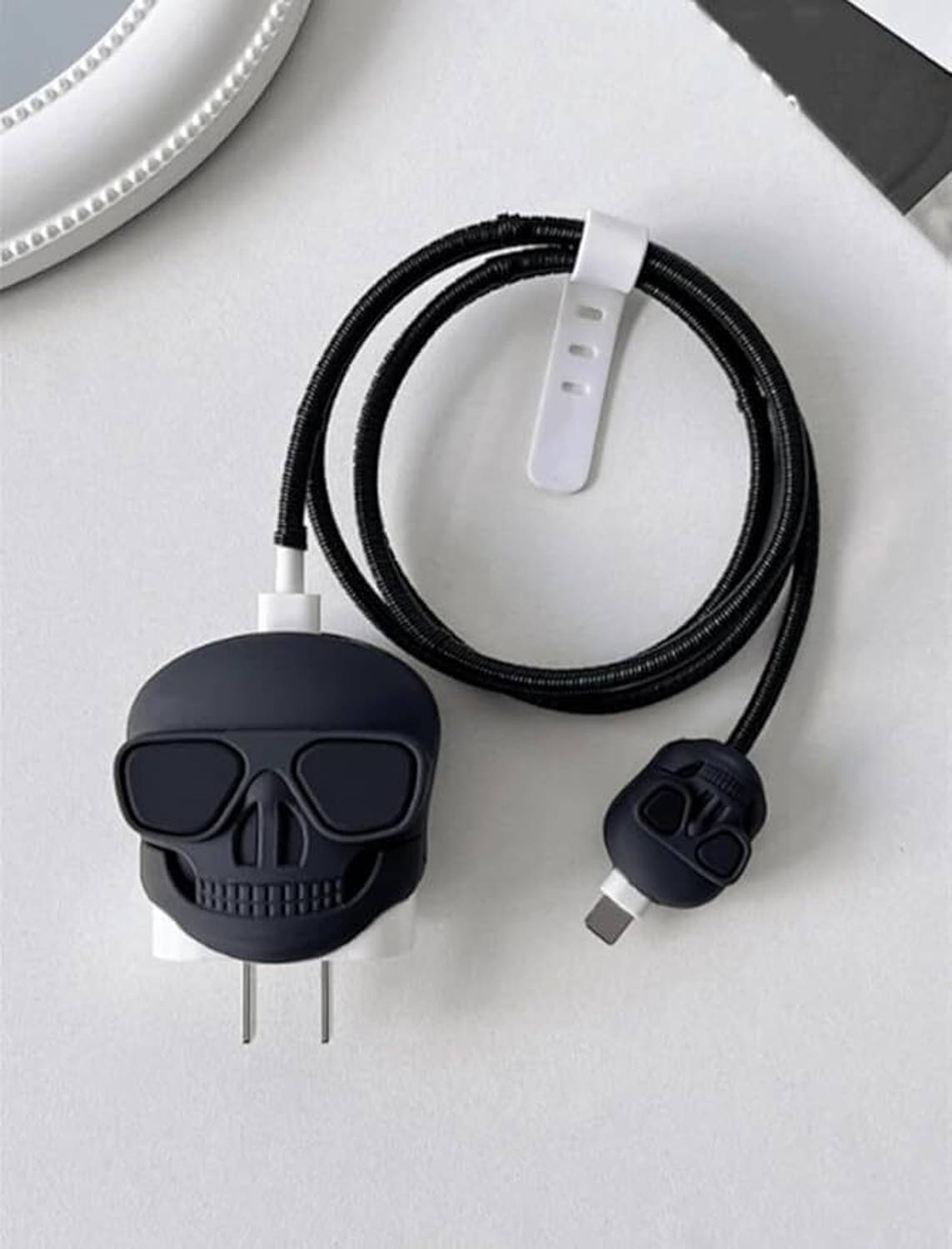 AUDICE Silicone Press Stud Headphone Case For Compatible with Apple 20W Adapter (iPhone Charger Cover For 18W/20W)