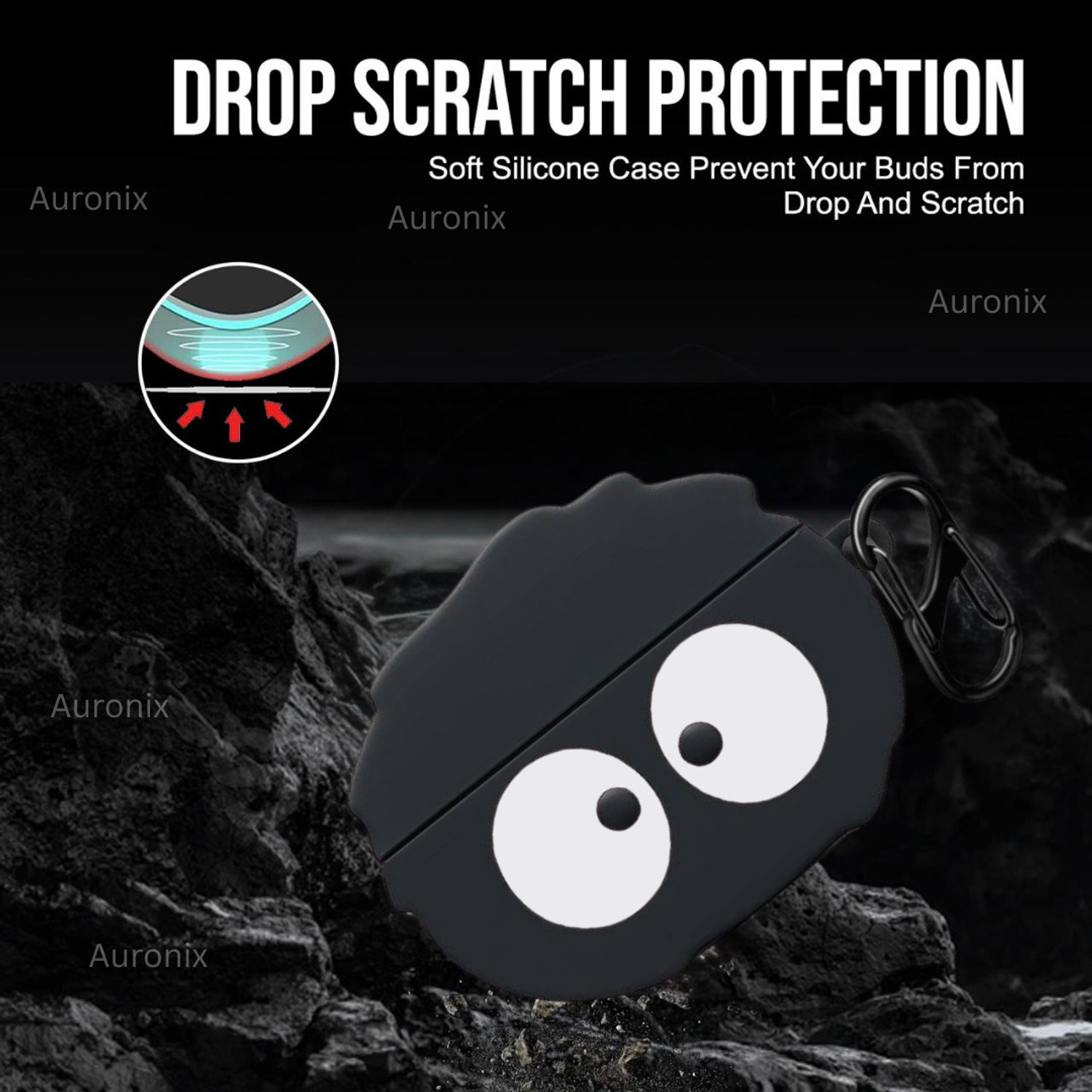Image of Auronix Silicone Press and Release Earbuds Case For Oppoo Enco Air5 pro cover