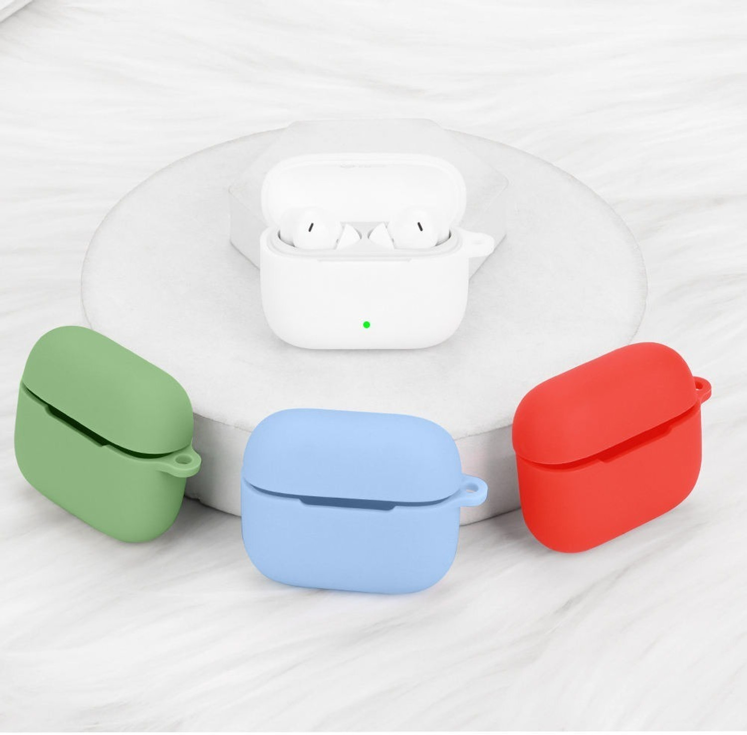 Image of Aniex Silicone Press and Release Earbuds Case For OPP0 Enco Buds3 Pro Earbuds Cover Case