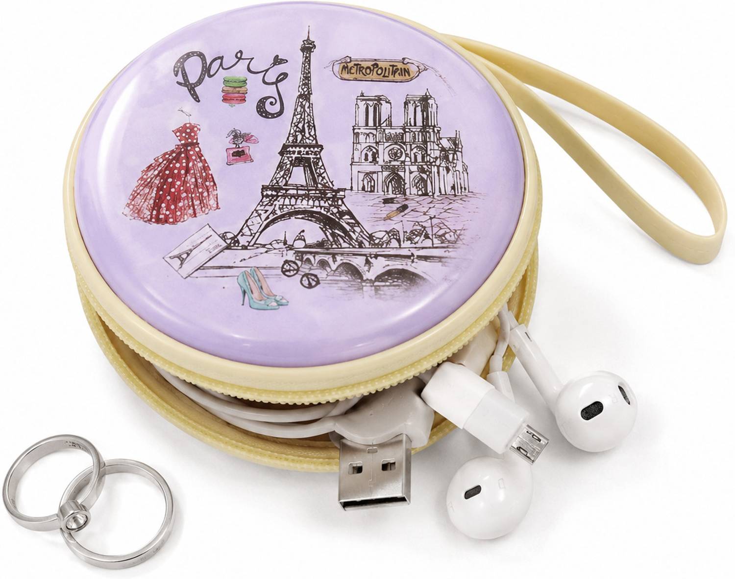 StealODeal Aluminium Zipper Earbuds Case For Earphone, Small Accessories
