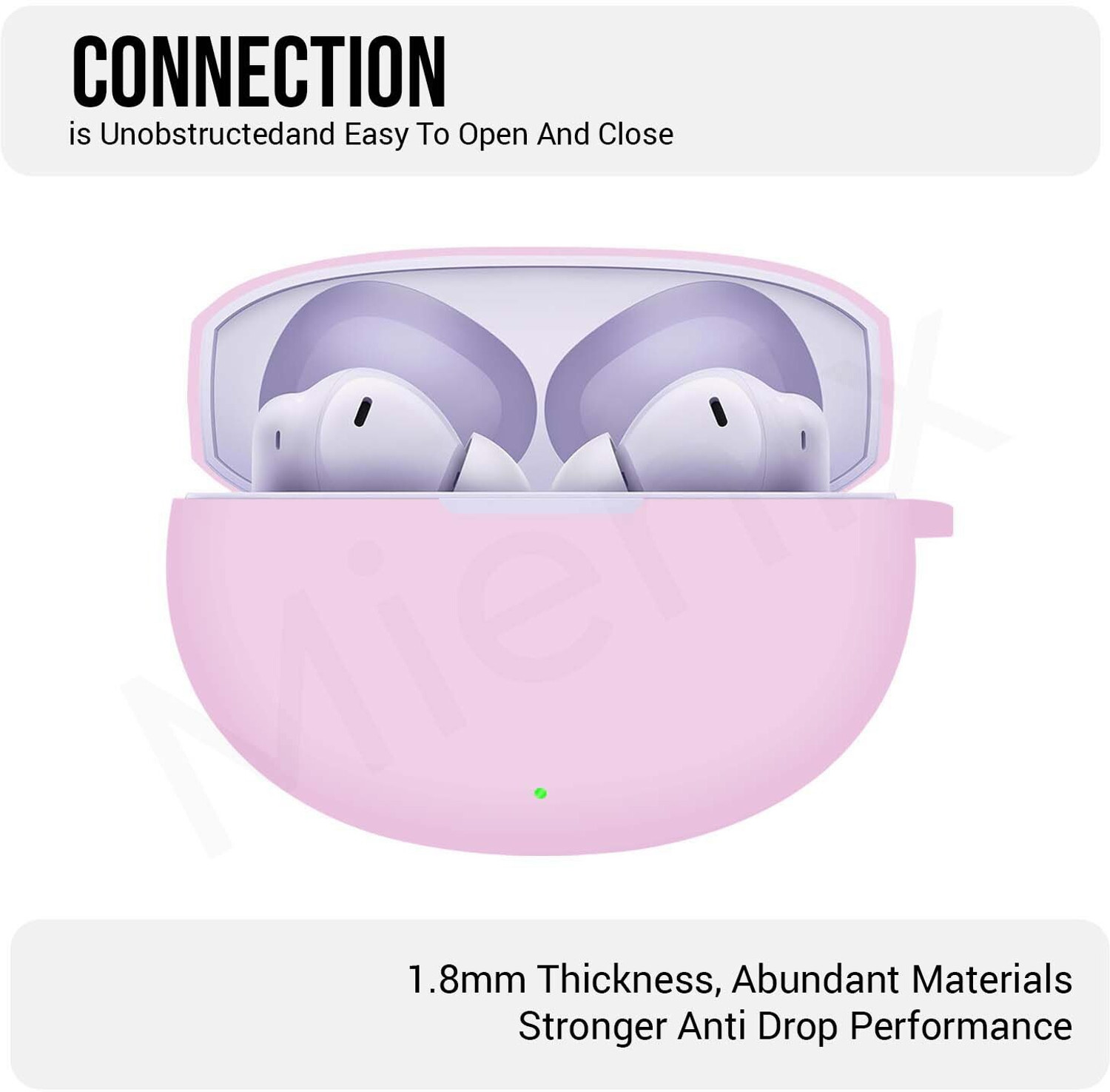 Image of Mienix Silicone Press and Release Earbuds Case For Oppo Enco Air 5 Silicone Case Cover Slim Soft 360 Protection