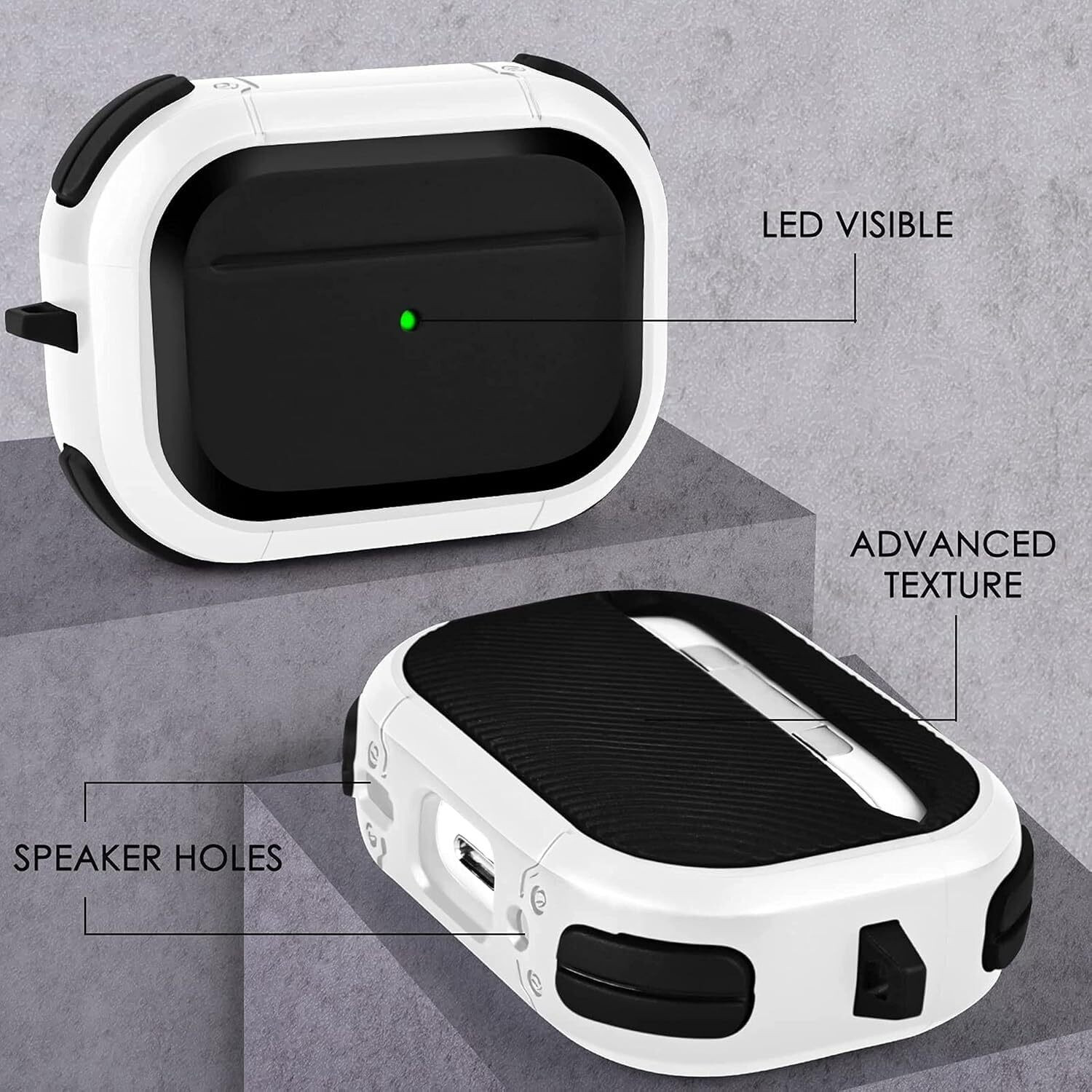 Image of KHR Plastic Press and Release Headphone Case For Apple Airpods Pro3