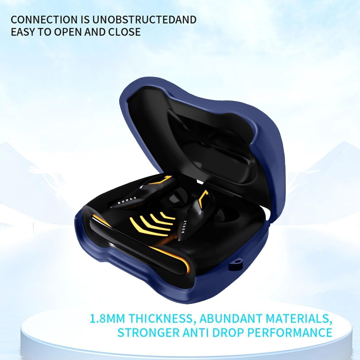 Image of Trazico Silicone Press and Release Earbuds Case For Silicone Case Cover For Boult Astra, UFO,, Mustang, GoBoult Ember