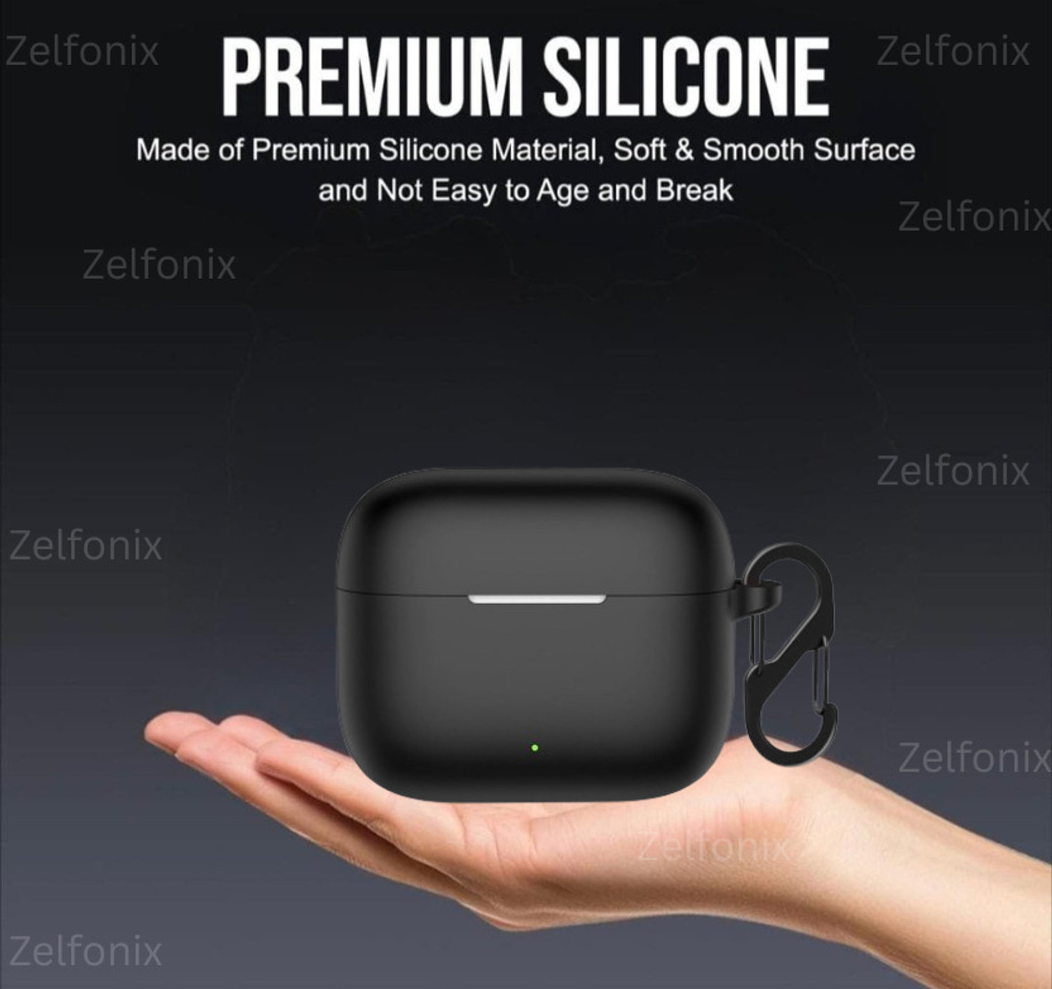 Image of Zelfonix Silicone Press and Release Earbuds Case For OPP0O Enco Buds3 Pro Earbuds Cover Case
