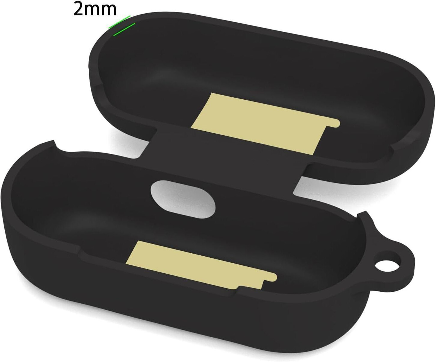 Image of WELFO Silicone Press and Release Earbuds Case For Sony Wf-C510 (Case Cover for Sonyy Wf-C510 Black)