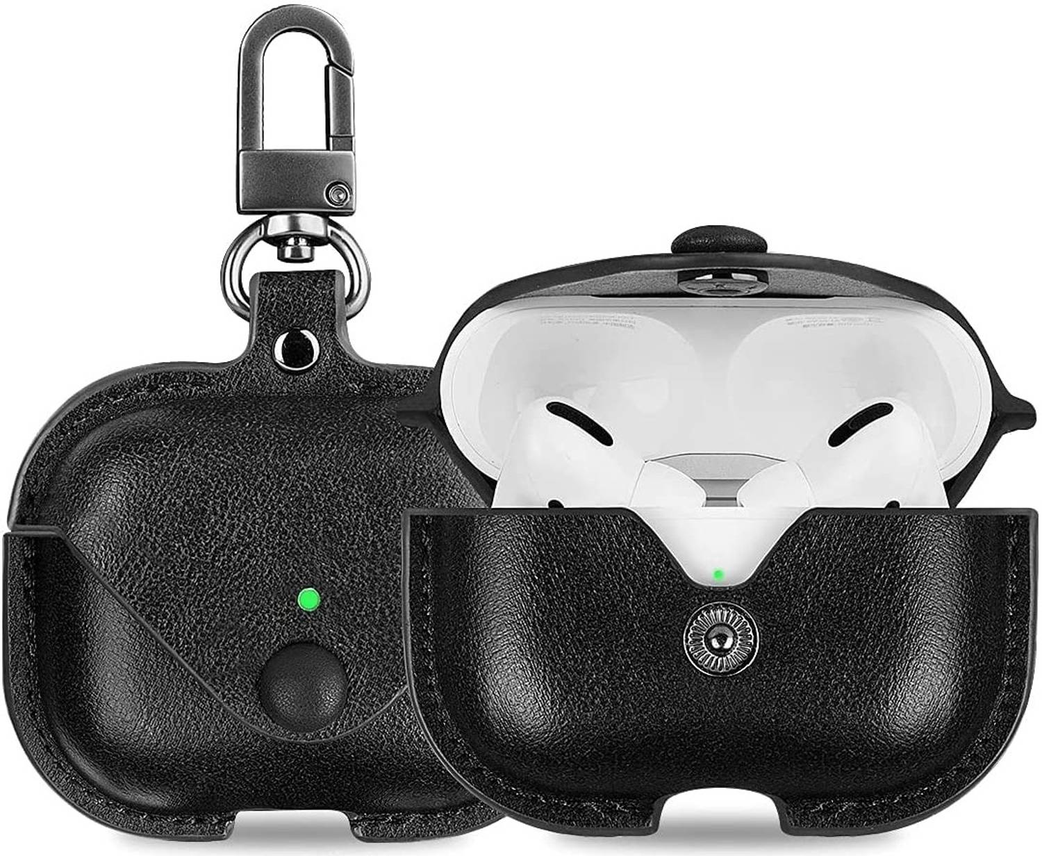 Bodoma Leather Press Stud Earbuds Case For Airpods Pro, Airpods Pro 2nd Gn