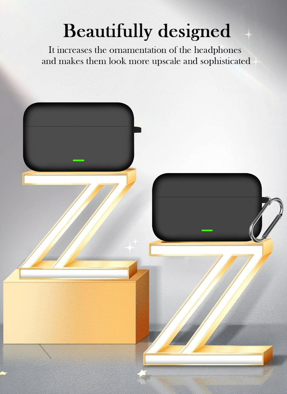 Image of REIOX Silicone Velcro Earbuds Case For Realme Buds T500 Pro Soft Silicone Case Cover
