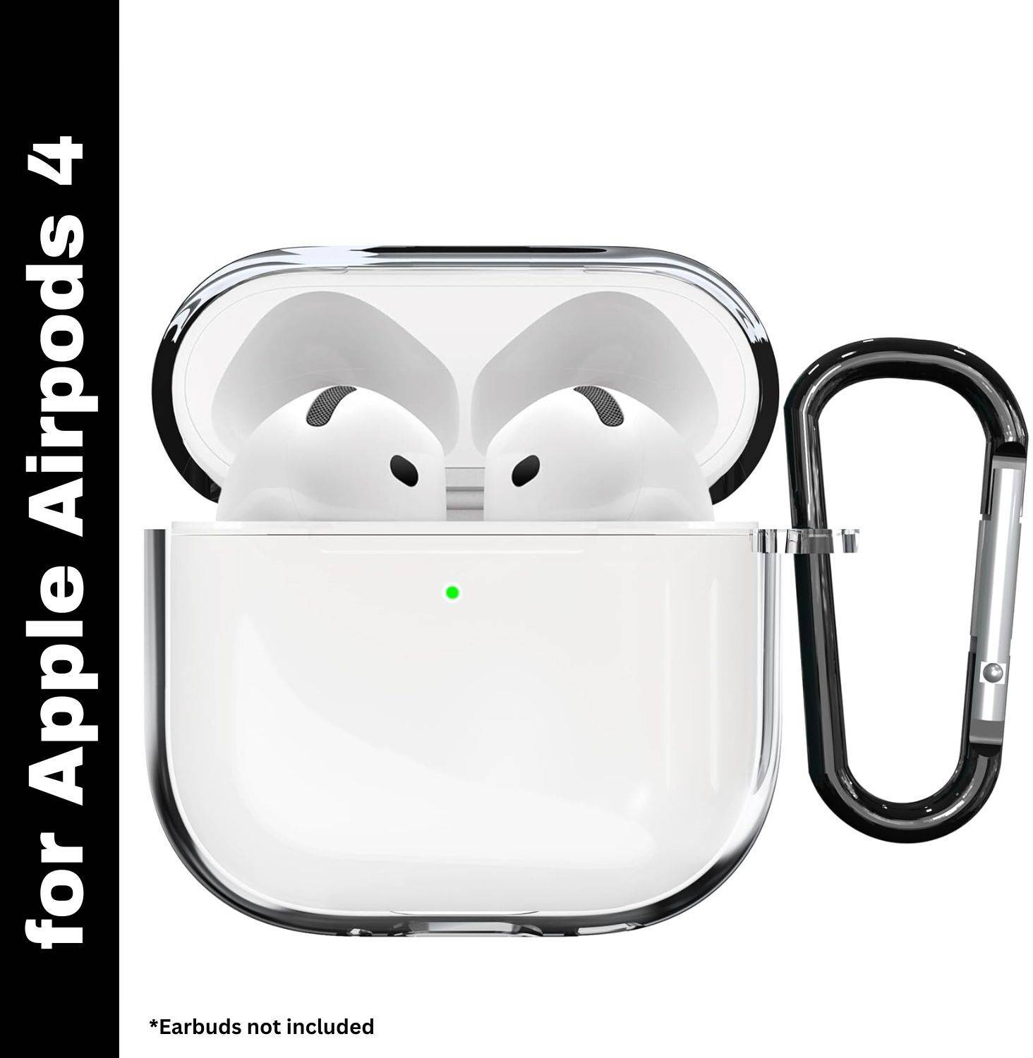MobieGenie Silicone Press and Release Earbuds Case For Apple AirPods 4th Gen (2024) | Apple Airpods 4