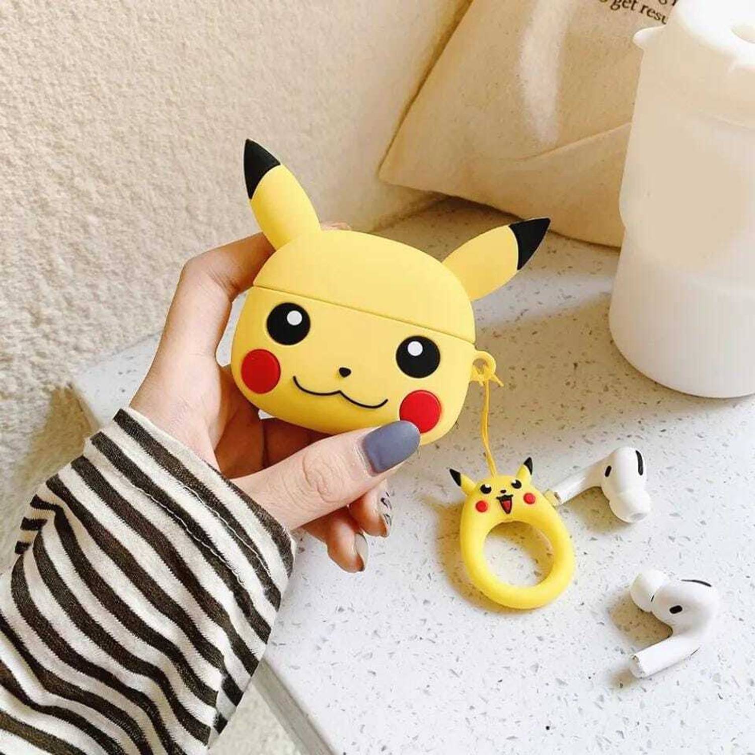 AIFEI Silicone Press Stud Earbuds Case For Airpods Pro 1/ 2