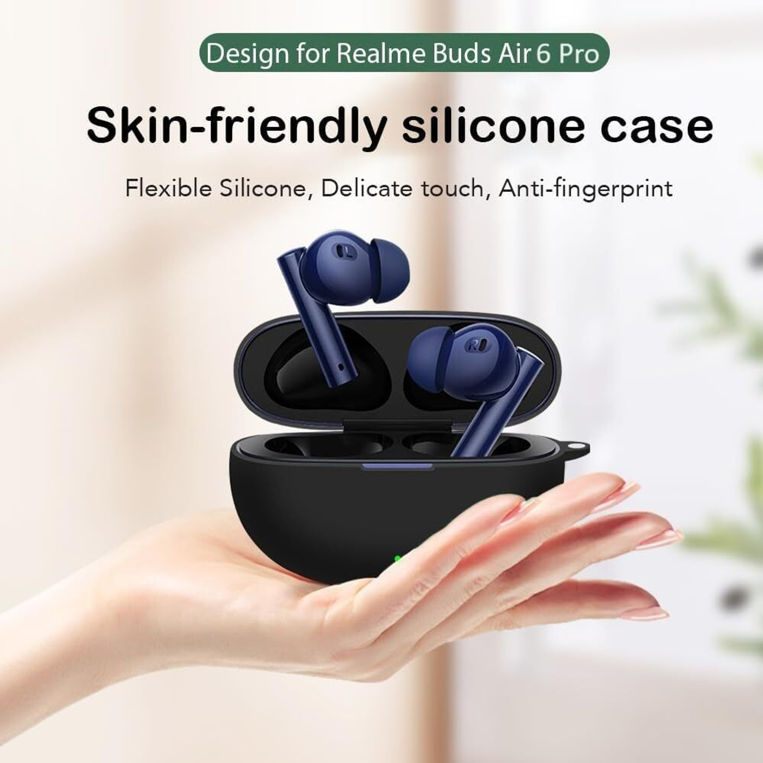 Image of capo Silicone Velcro Headphone Case For Realme Buds Air 6 Pro