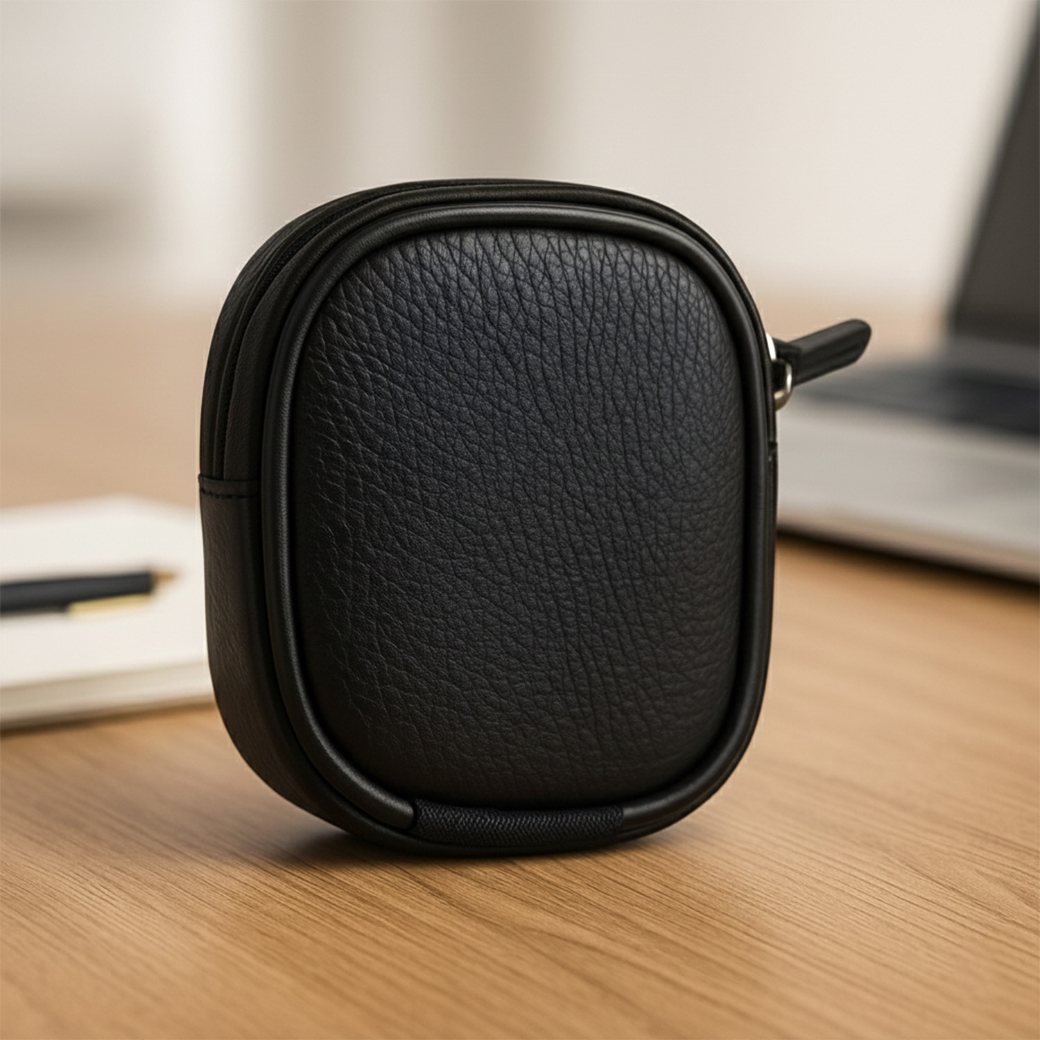 Image of HICLE Leather Zipper Earbuds Case For Universal, EarBuds