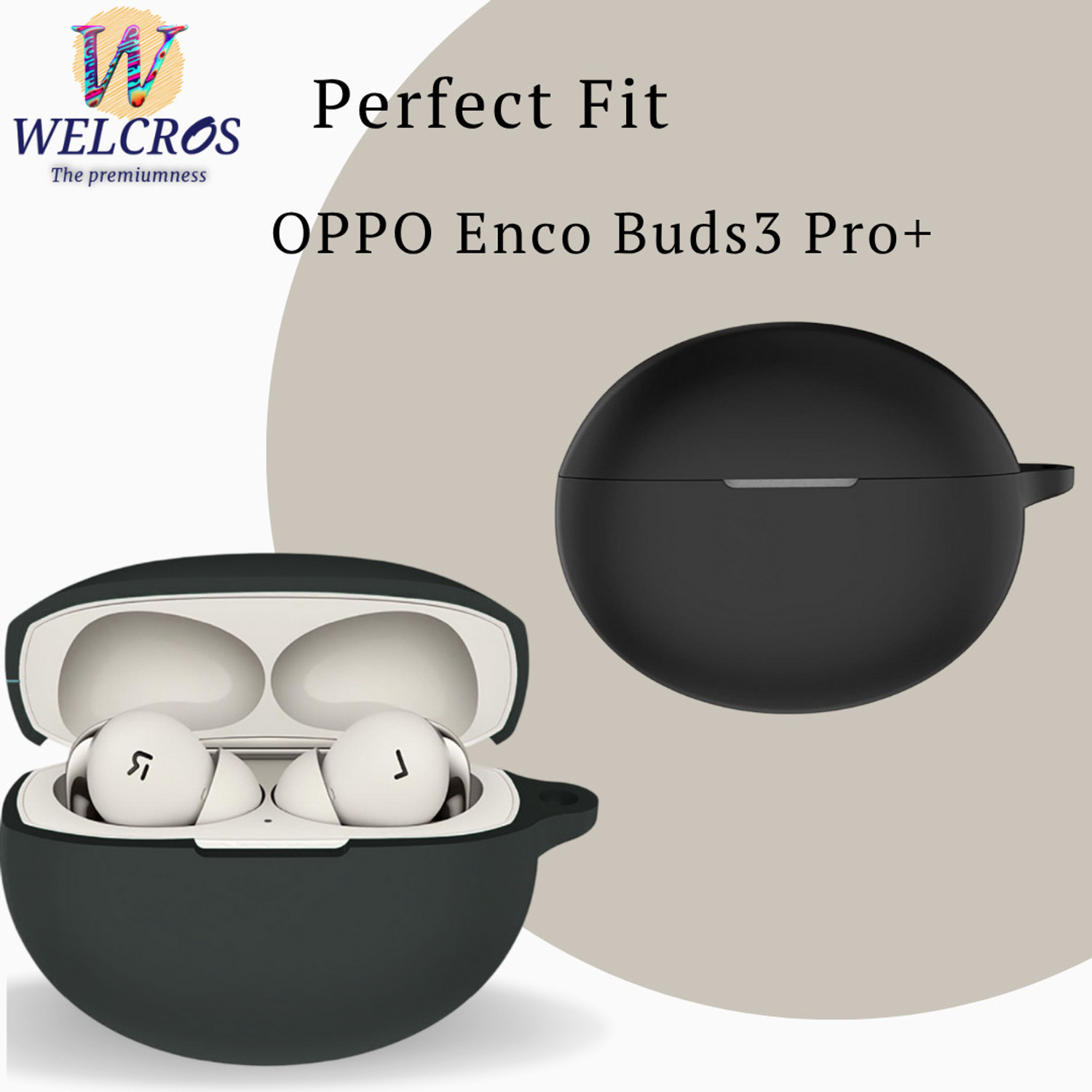 Image of WELCROS Silicone Press and Release Earbuds Case For OPPO Enco Buds3 Pro+