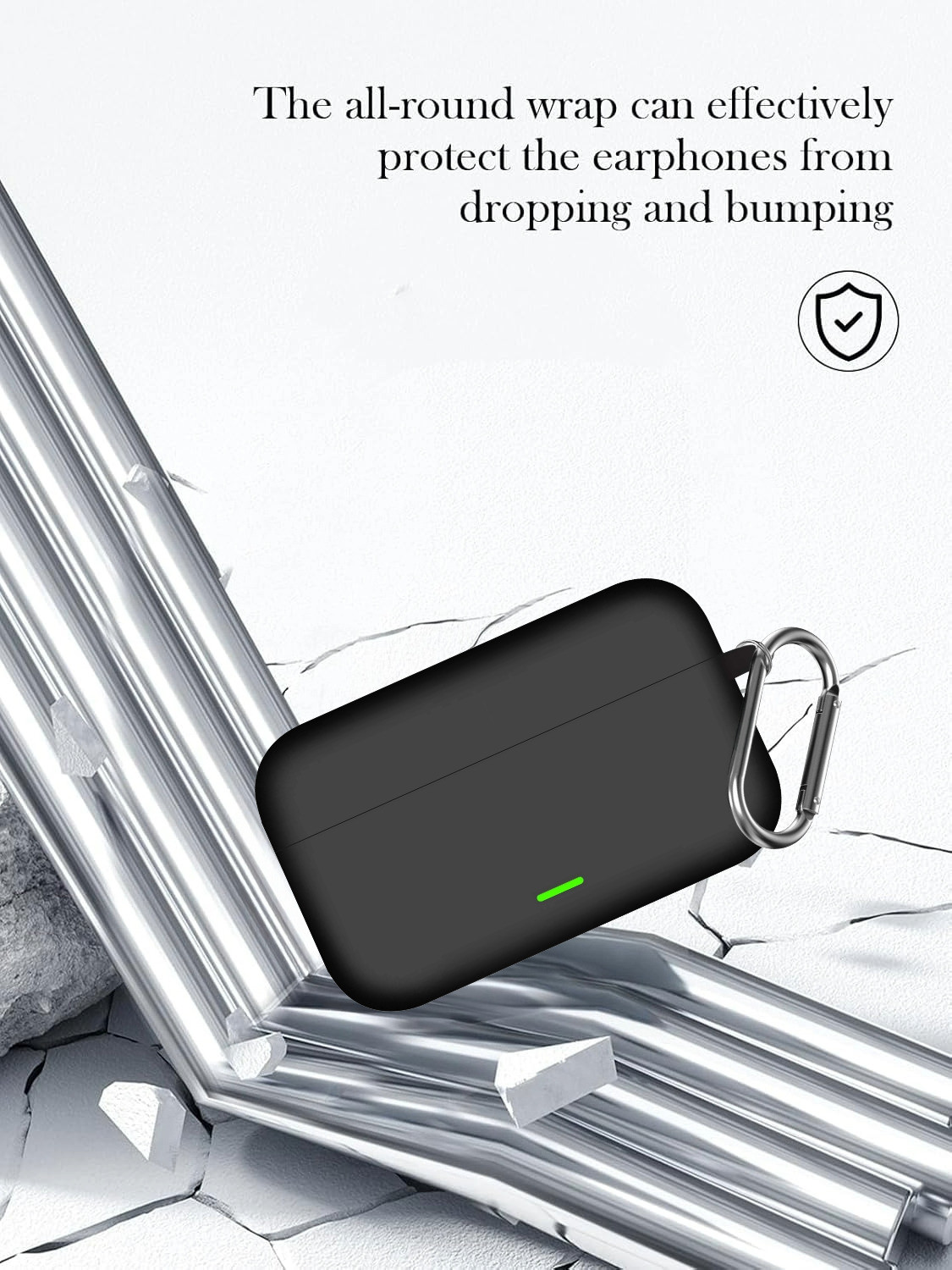 Image of REIOX Silicone Velcro Earbuds Case For Realme Buds T500 Pro Soft Silicone Case Cover