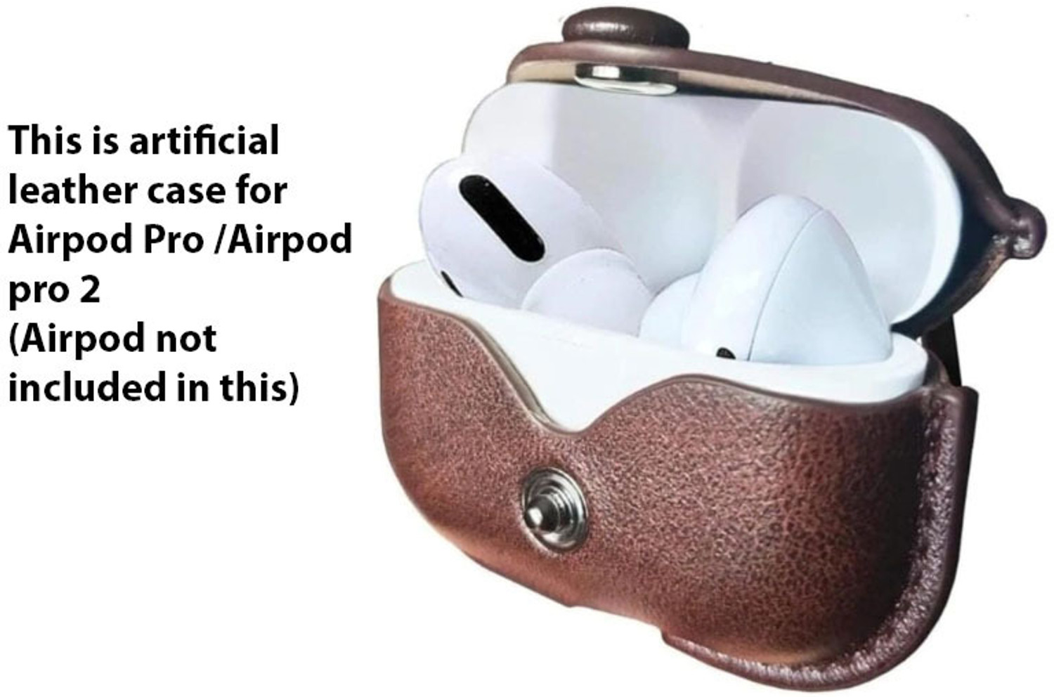 Image of casikart Leather Latch Earbuds Case For Airpod Pro & Pro 2