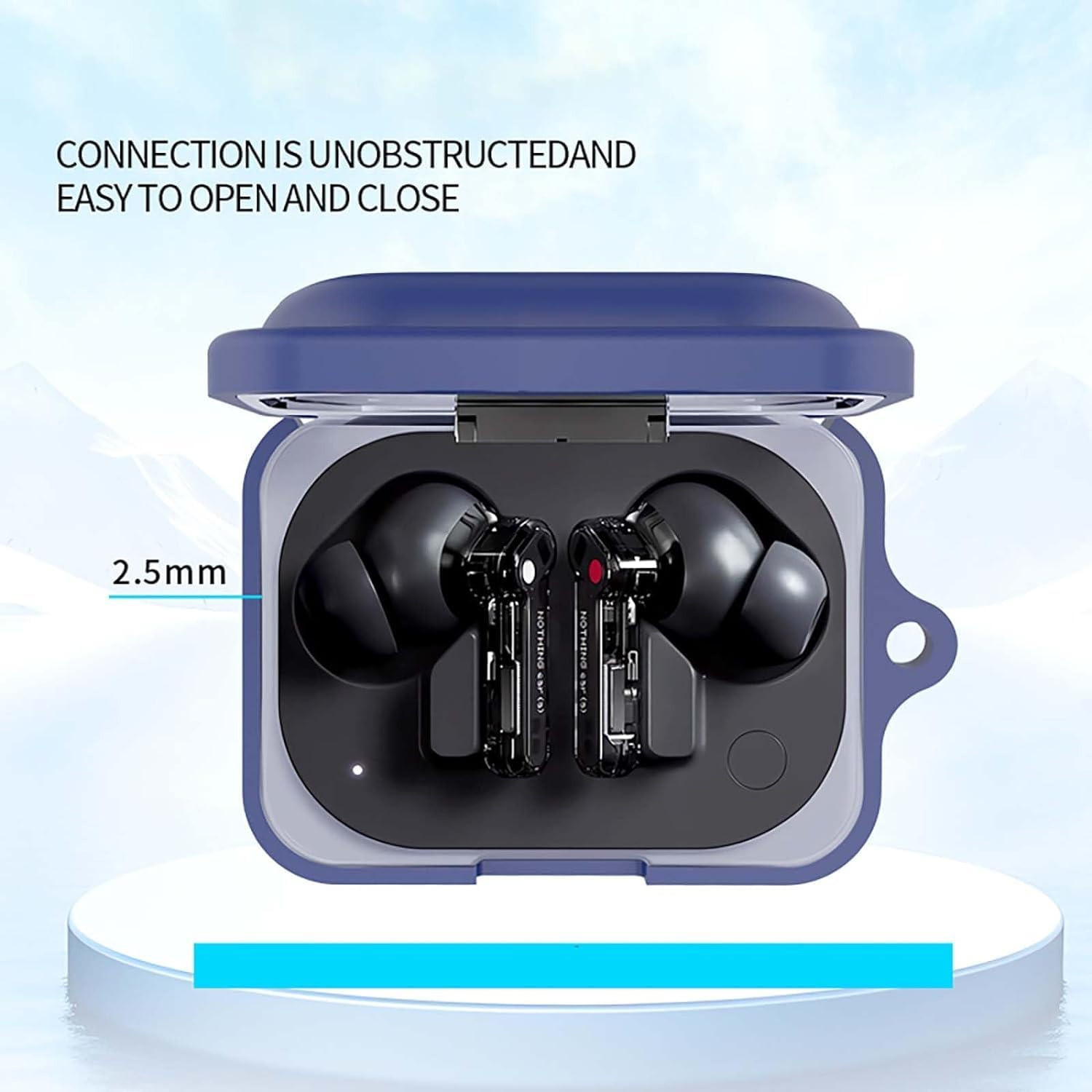 Image of StyleOxx Silicone Press and Release Earbuds Case For Nothingg Buds Ear (a) Silicone Case Cover