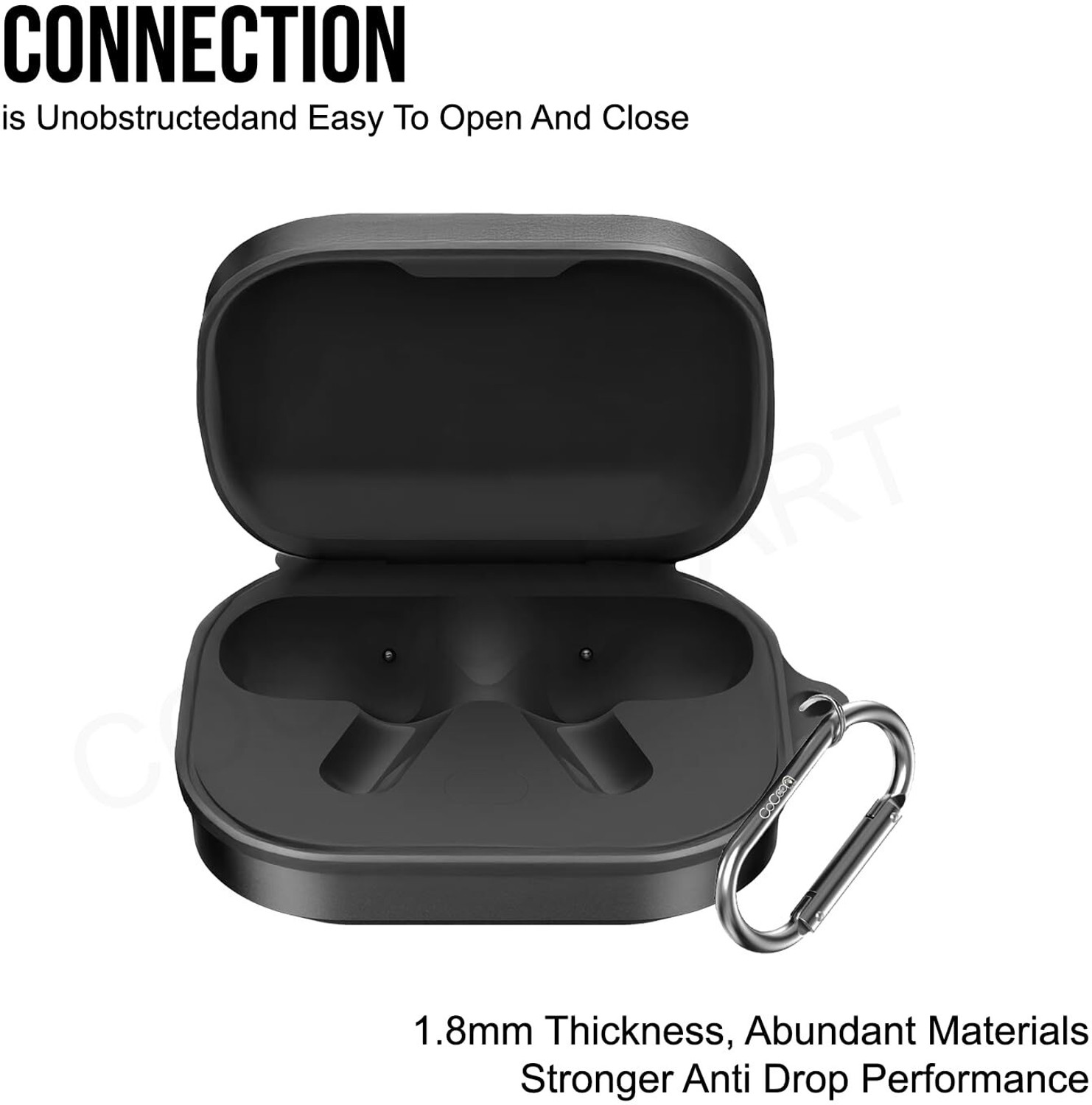 Image of Cocoonkart Silicone Velcro Earbuds Case For Realme Buds Air 8