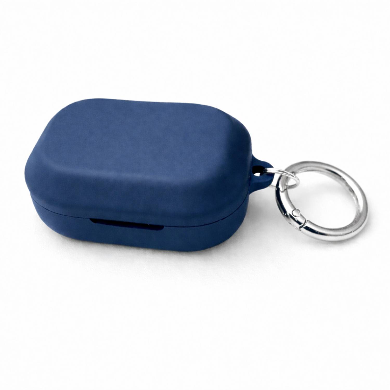 Aniex Silicone Press and Release Earbuds Case For Realmee buds air 8 Earbuds case Cover + Silver Carabiner