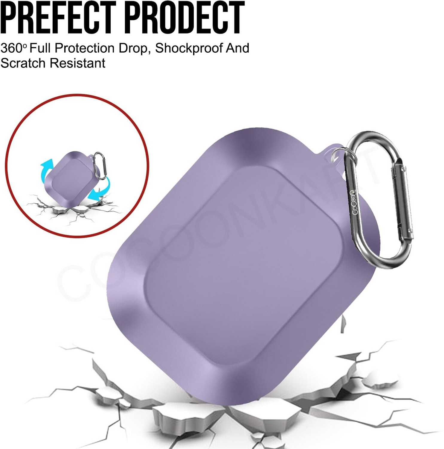 Image of Cocoonkart Silicone Velcro Earbuds Case For Realme Buds Air 8