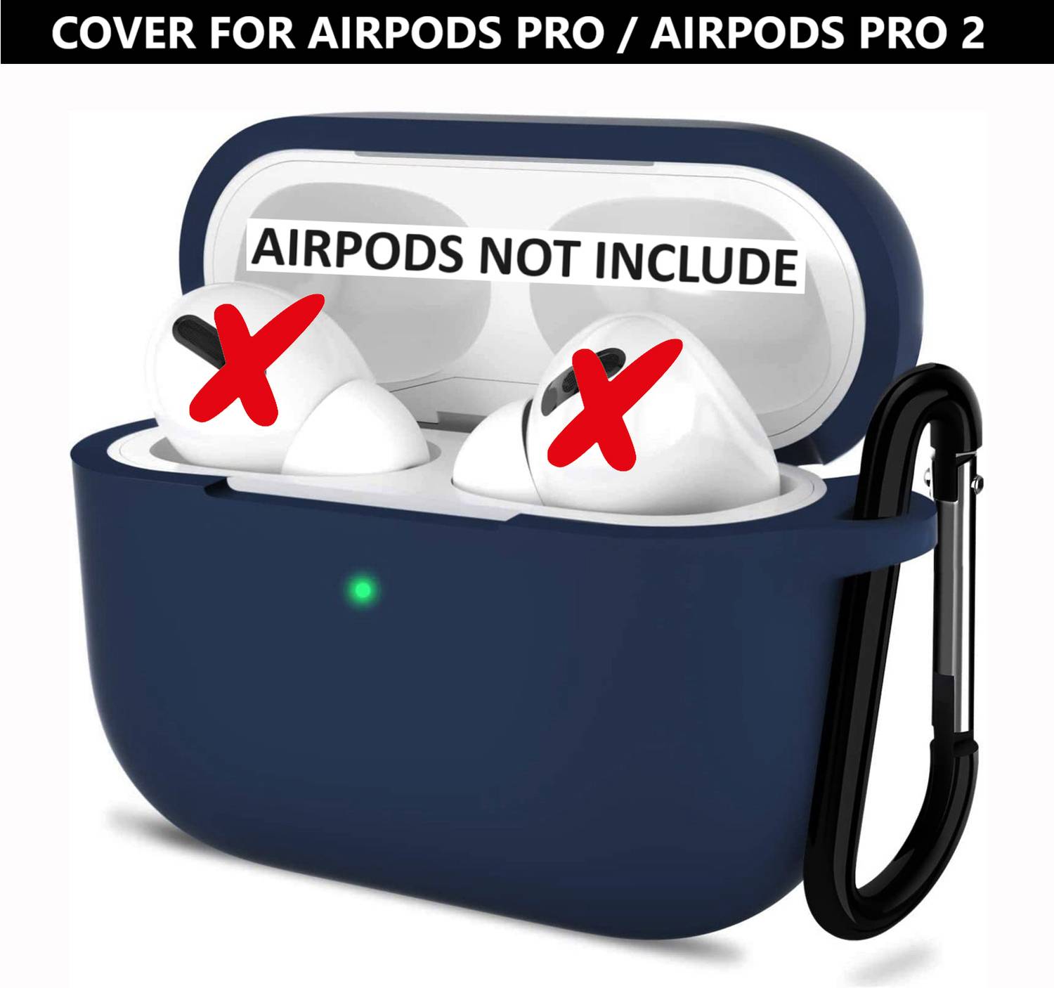 BLACK LOVIES Silicone Press Stud Earbuds Case For Apple Airpods Pro 1st Generation