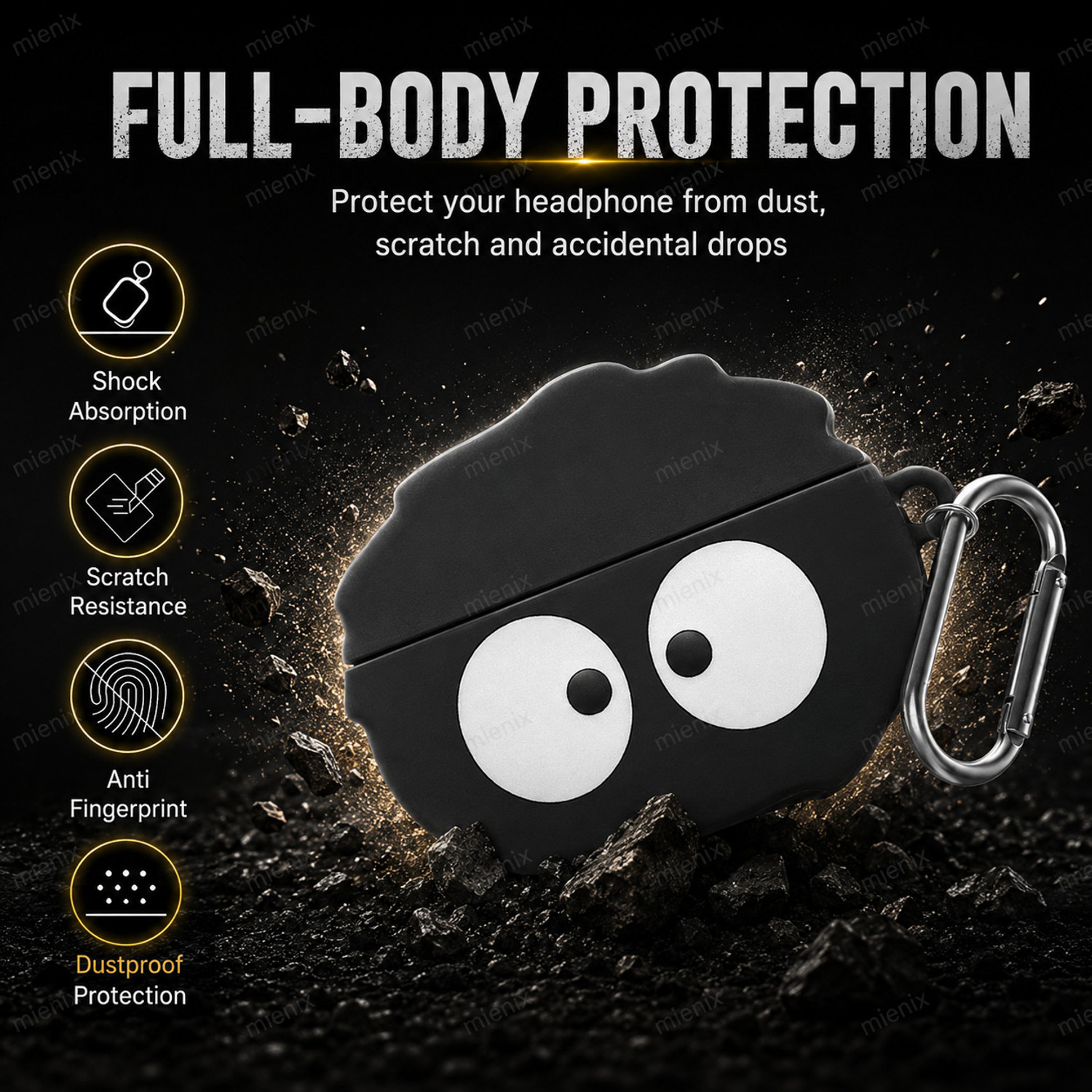 Image of Mienix Silicone Press and Release Earbuds Case For Oneplus Nord Buds 3R, Shockproof, Dustproof & Scratch Resistant