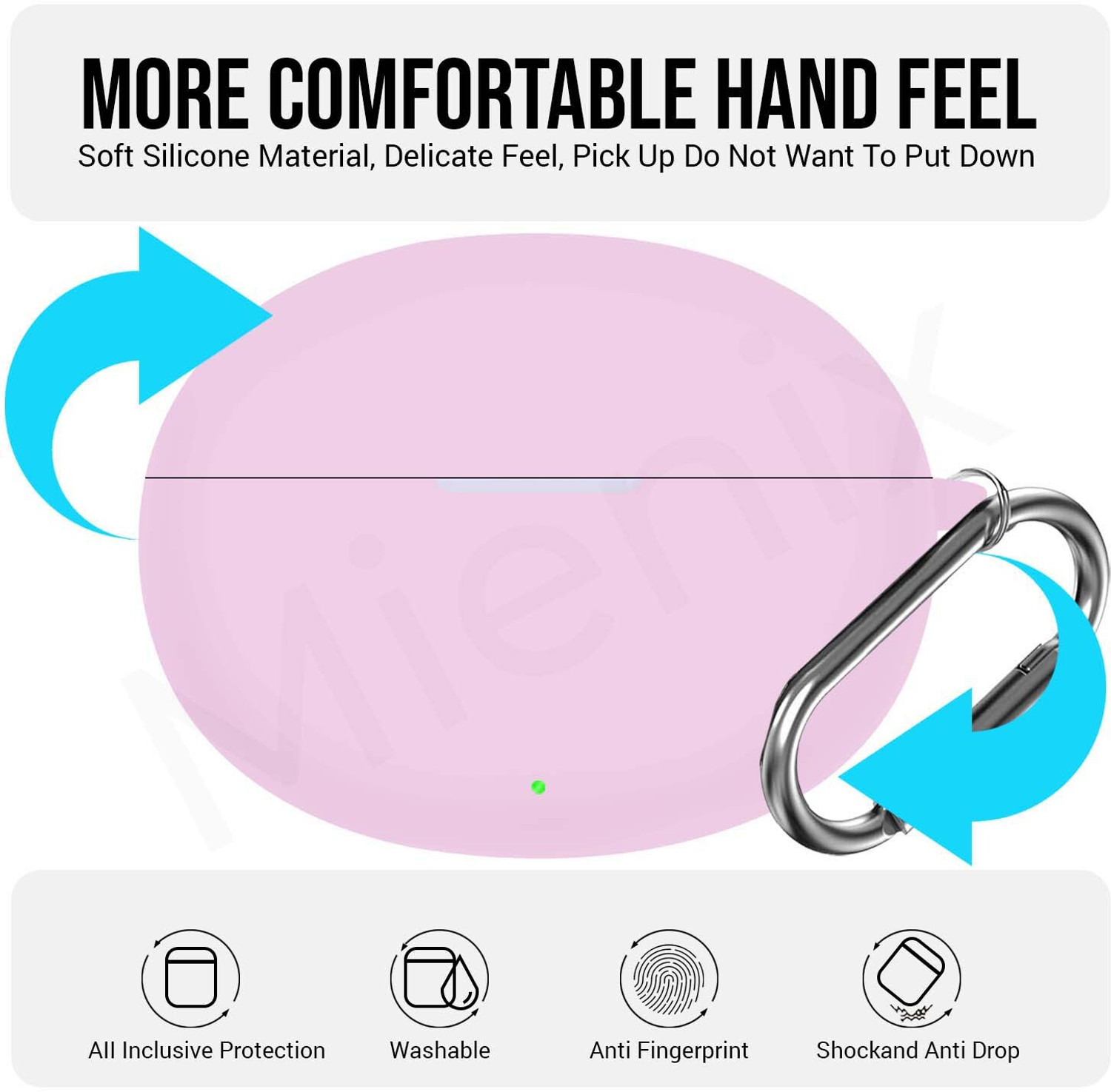Image of Mienix Silicone Press and Release Earbuds Case For Oppo Enco Air 5 Silicone Case Cover Slim Soft 360 Protection