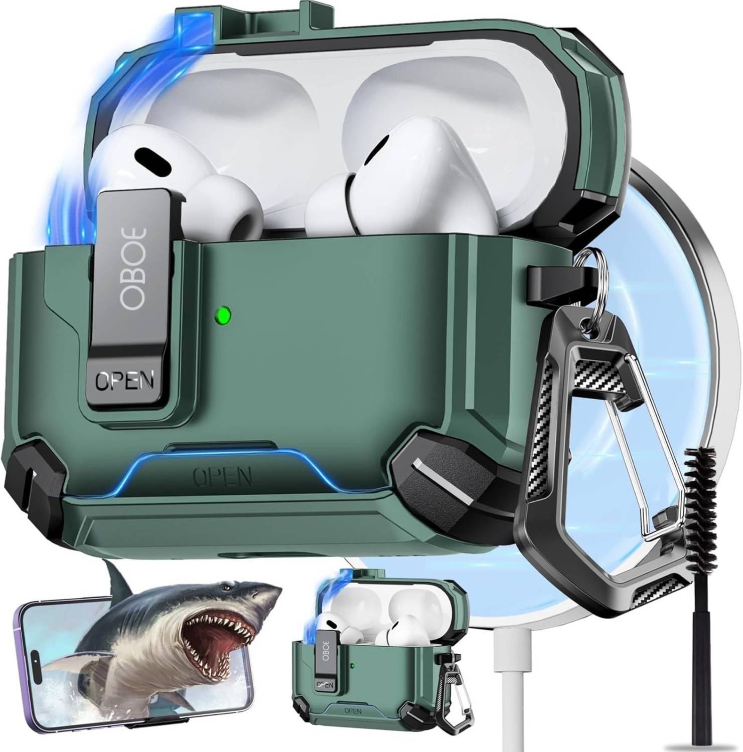Oboe Polypropylene Press and Release Earbuds Case For Apple Airpo