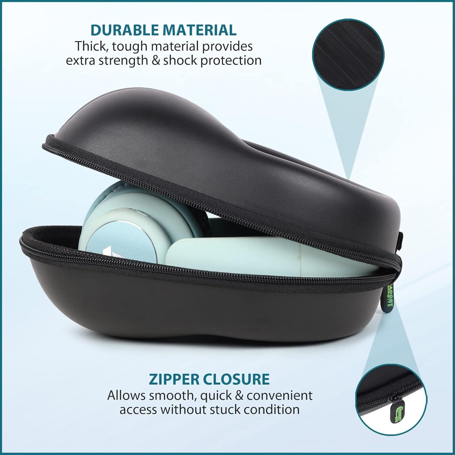 Image of GadgetBite Nylon Zipper Headphone Case For Universal
