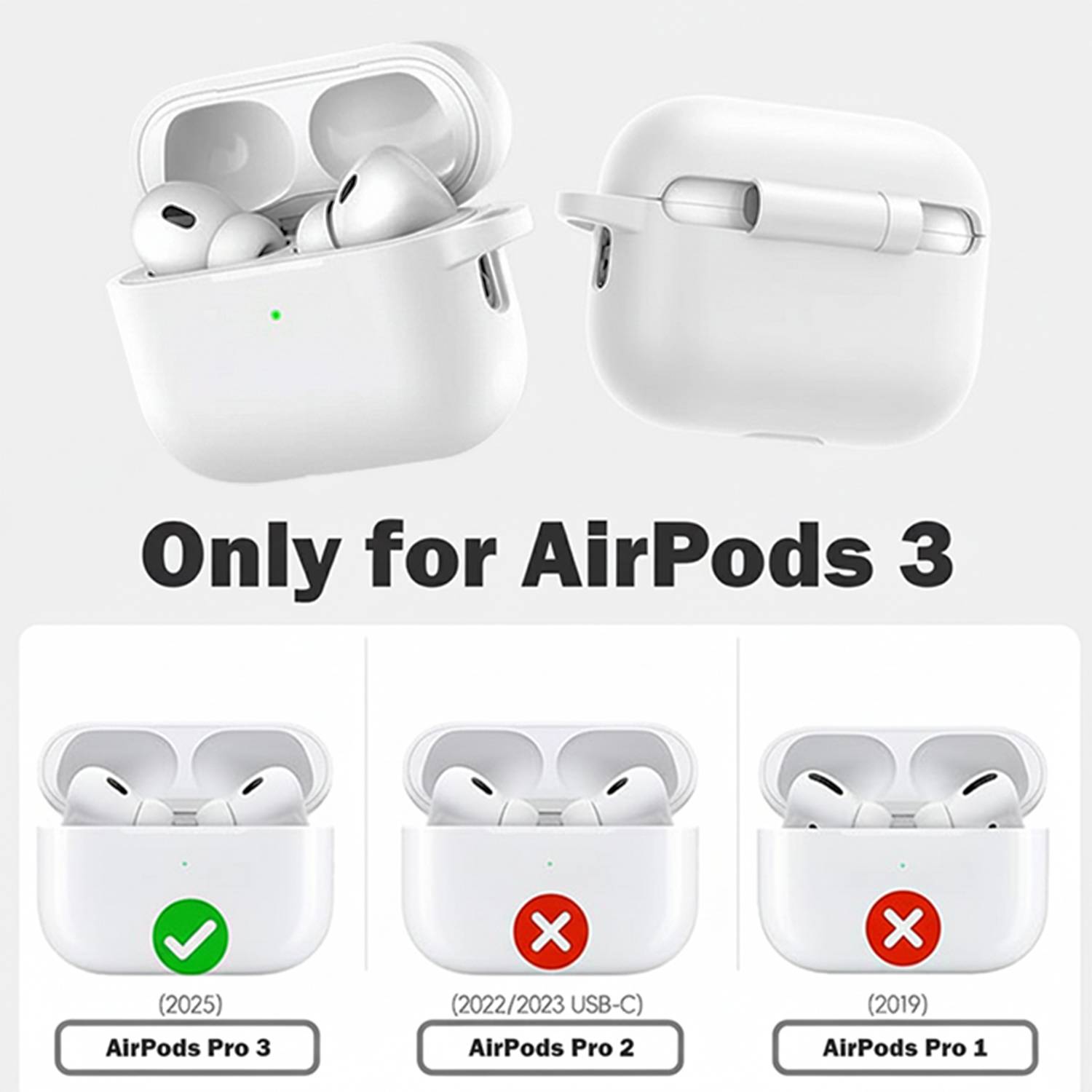KANSOL Silicone Velcro Earbuds Case For Apple AirPod Pro 3 2025