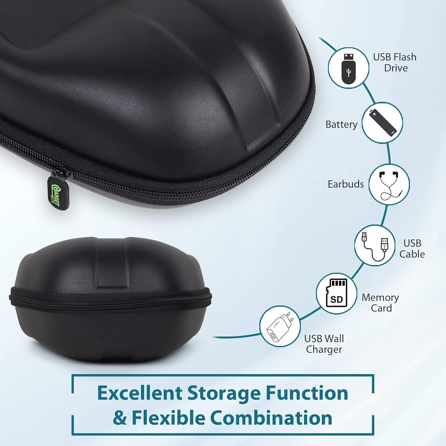Image of GadgetBite Nylon Zipper Headphone Case For Universal