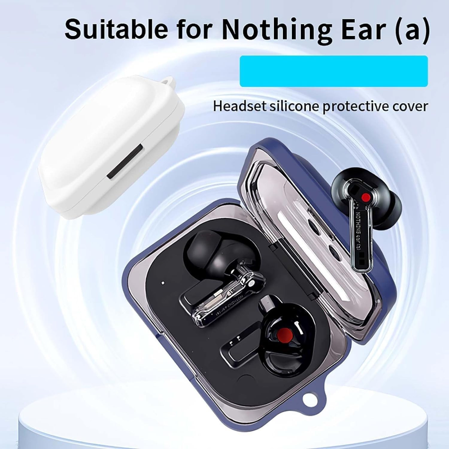 Image of StyleOxx Silicone Press and Release Earbuds Case For Nothingg Buds Ear (a) Silicone Case Cover