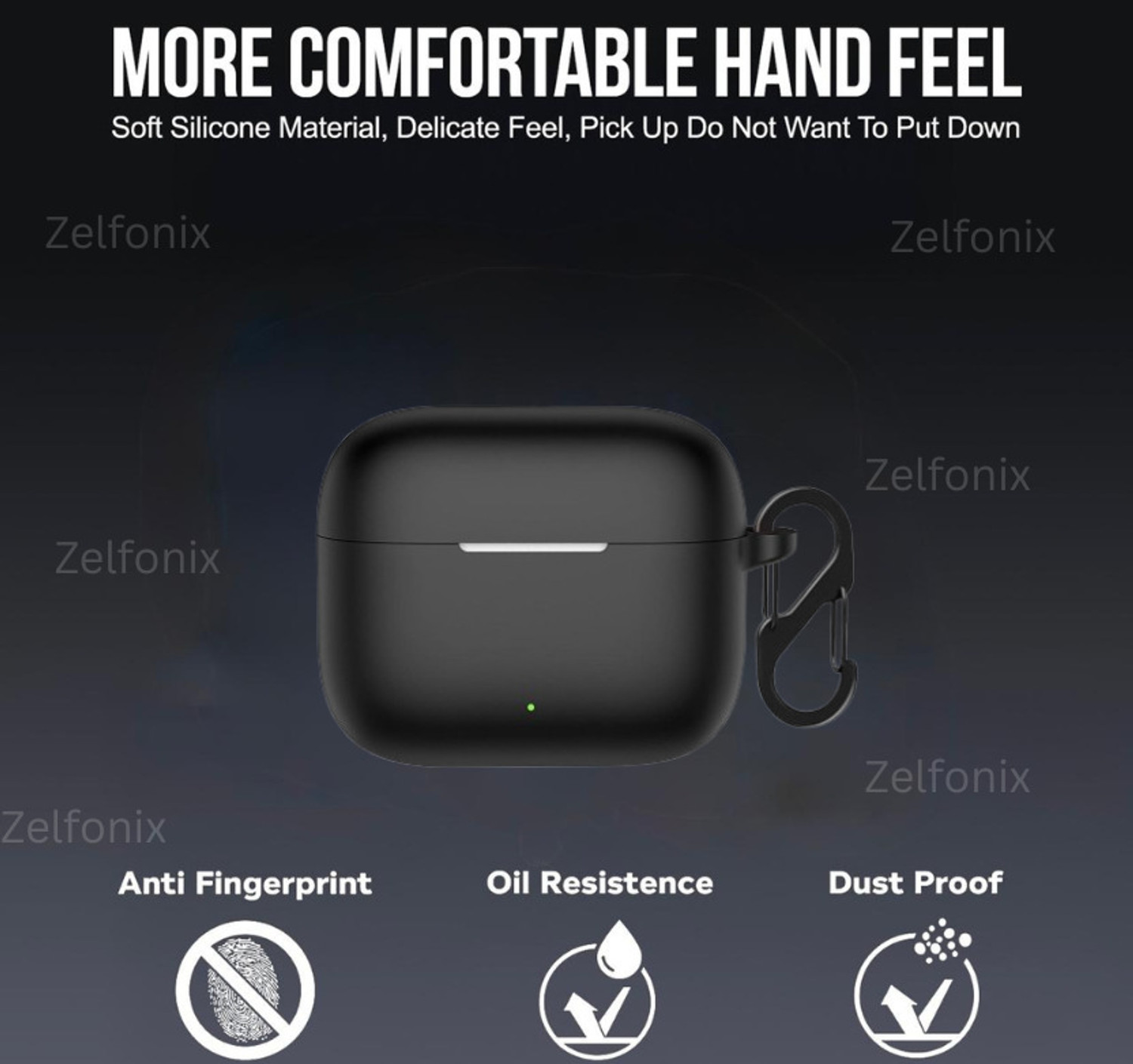 Image of Zelfonix Silicone Press and Release Earbuds Case For OPP0O Enco Buds3 Pro Earbuds Cover Case