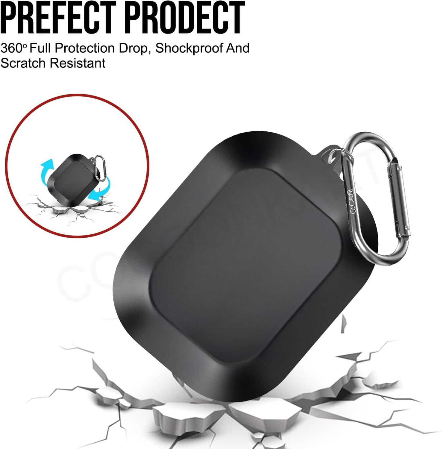 Image of Cocoonkart Silicone Velcro Earbuds Case For Realme Buds Air 8