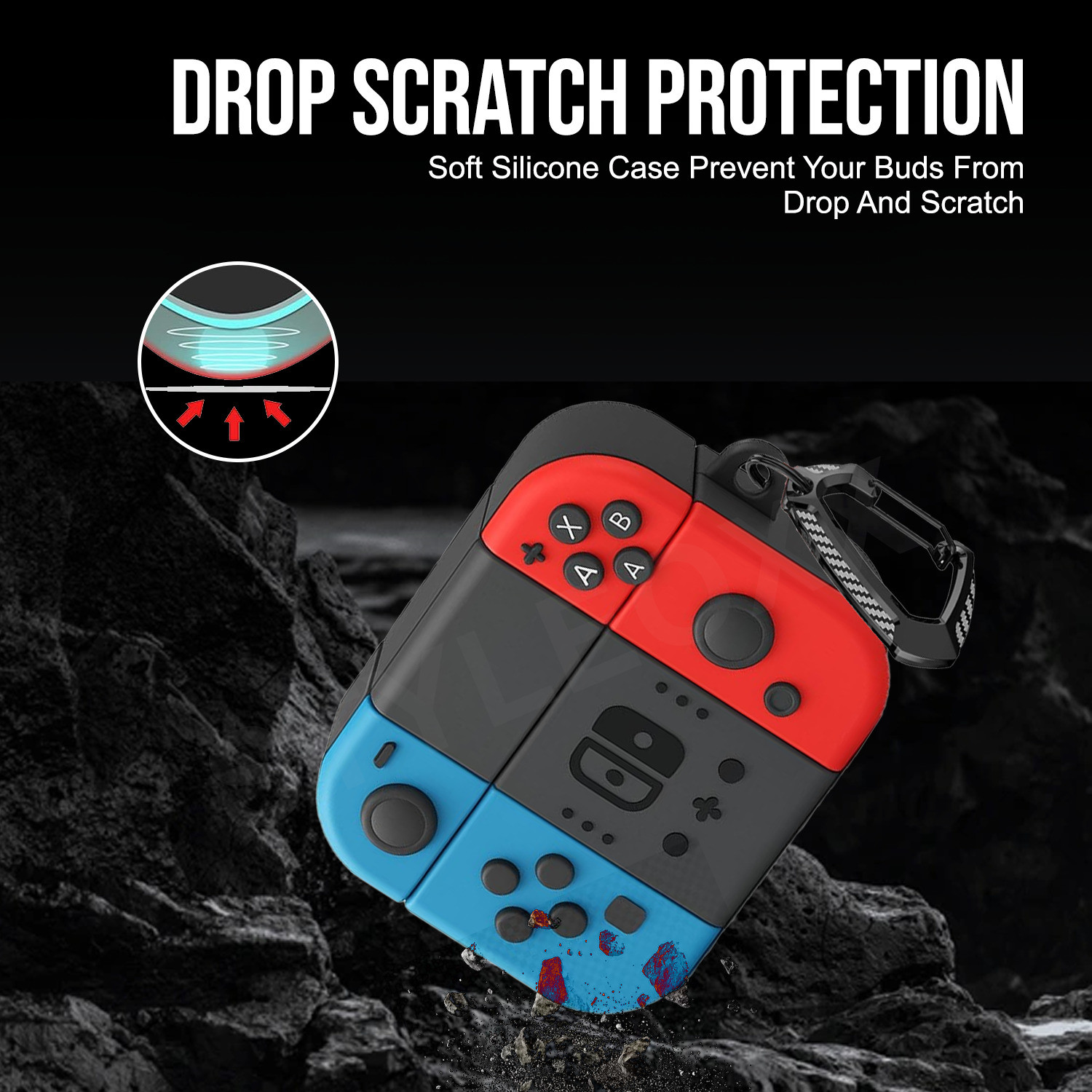 Image of Anvique Silicone Press and Release Earbuds Case For Oneplus Nord 3R Silicone Case Cover