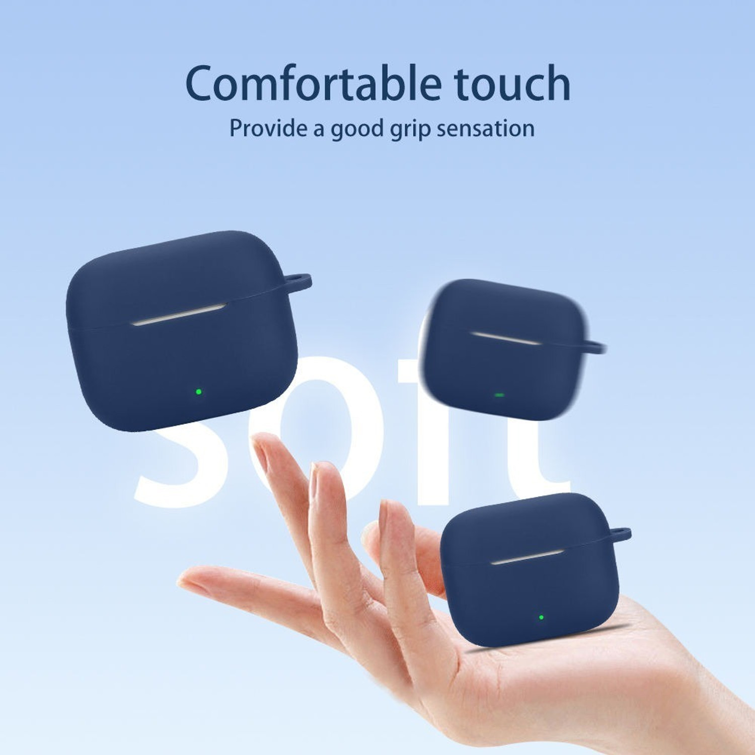 Image of Aniex Silicone Press and Release Earbuds Case For OPP0 Enco Buds3 Pro Earbuds Cover Case