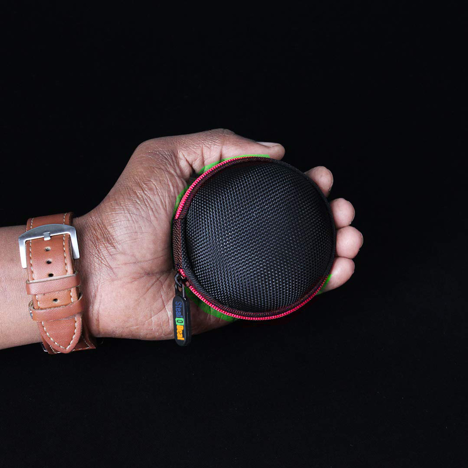 Image of StealODeal Leather Zipper Headphone Case For Universal