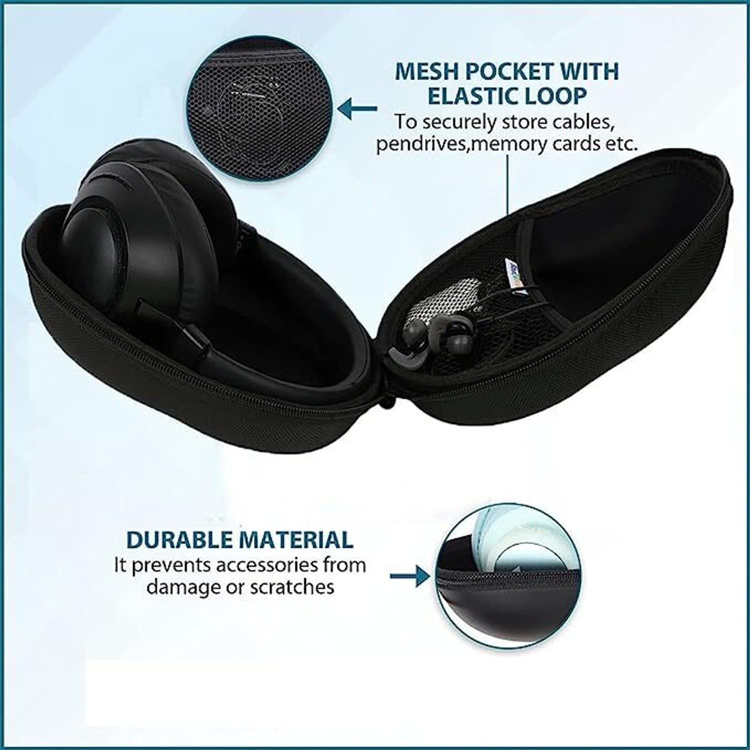 Image of Flipkart SmartBuy Nylon Zipper Headphone Case For Universal