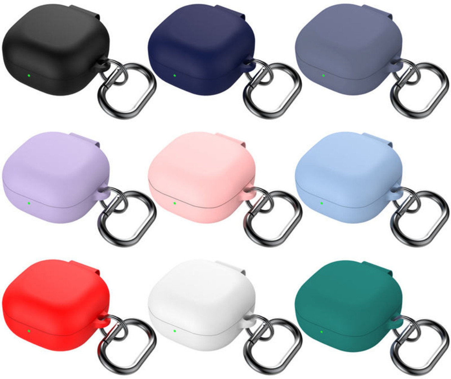 Image of enteron Silicone Press and Release Earbuds Case For Samsung Galaxy Buds Core, Buds FE | Buds 2 Pro | Buds2 | BudsPro | Buds Live