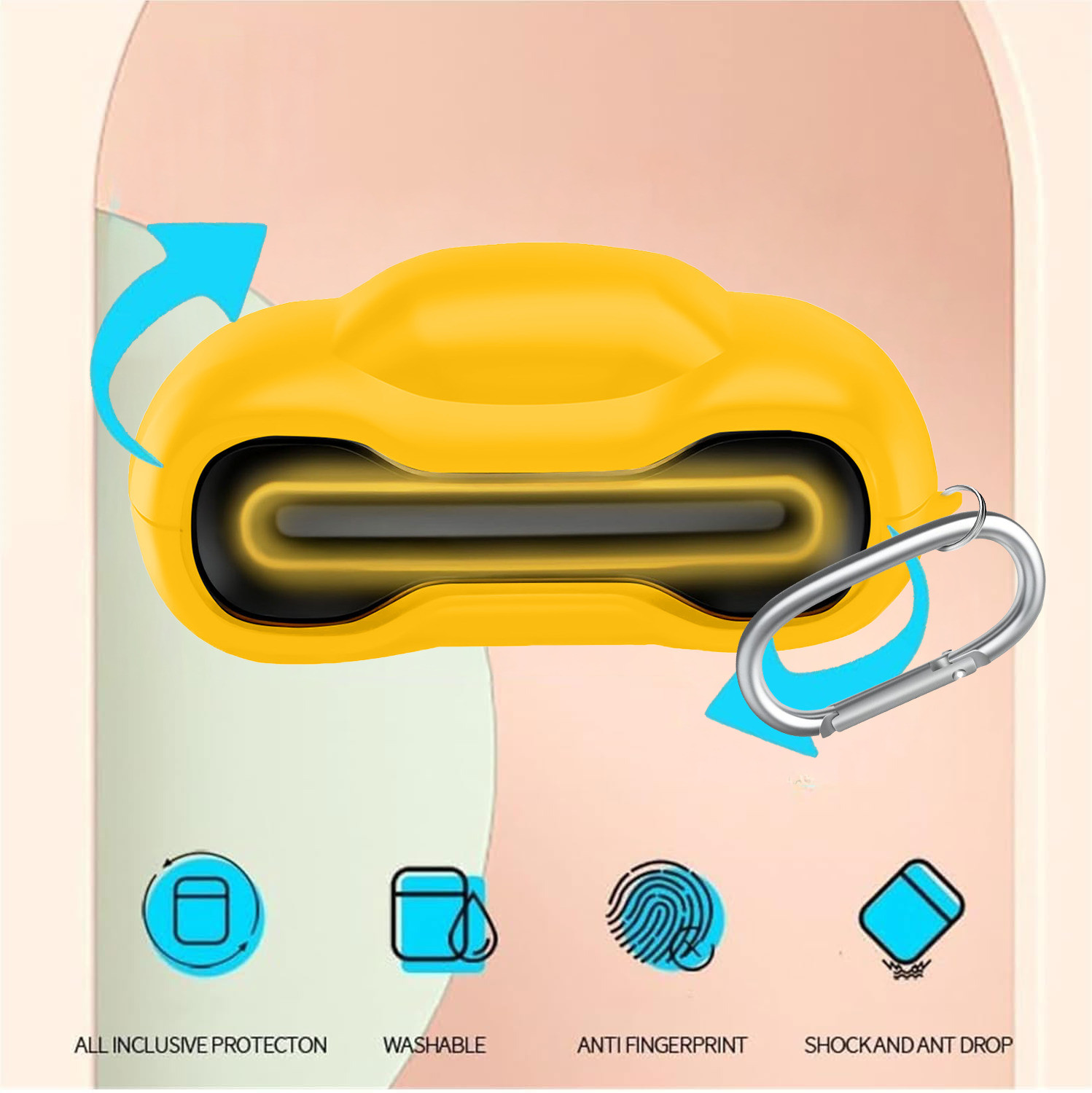 Image of WELCROS Silicone Press and Release Earbuds Case For GoBoult Audio UFO, GoBoult Astra, GoBoult Mustang Torq