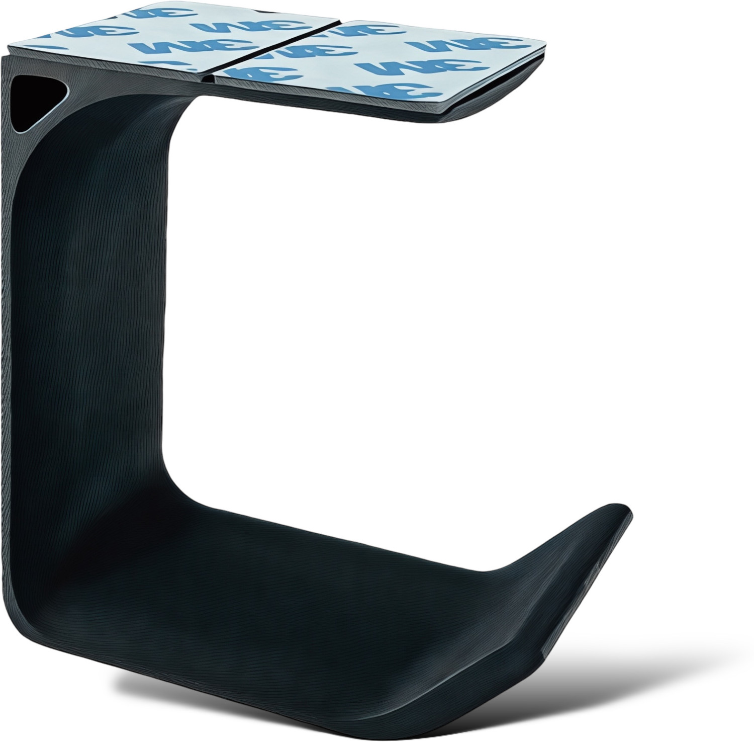 Image of SRS Under Desk Headphone Holder Hook Stand Adhesive Mount ABS with Cleaning Wipes - Headphone Stand
